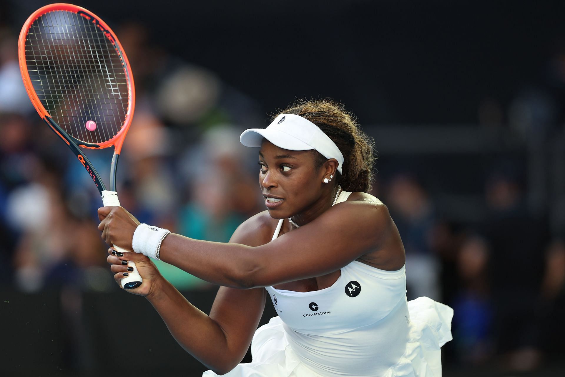Sloane Stephens in action at the 2024 Australian Open