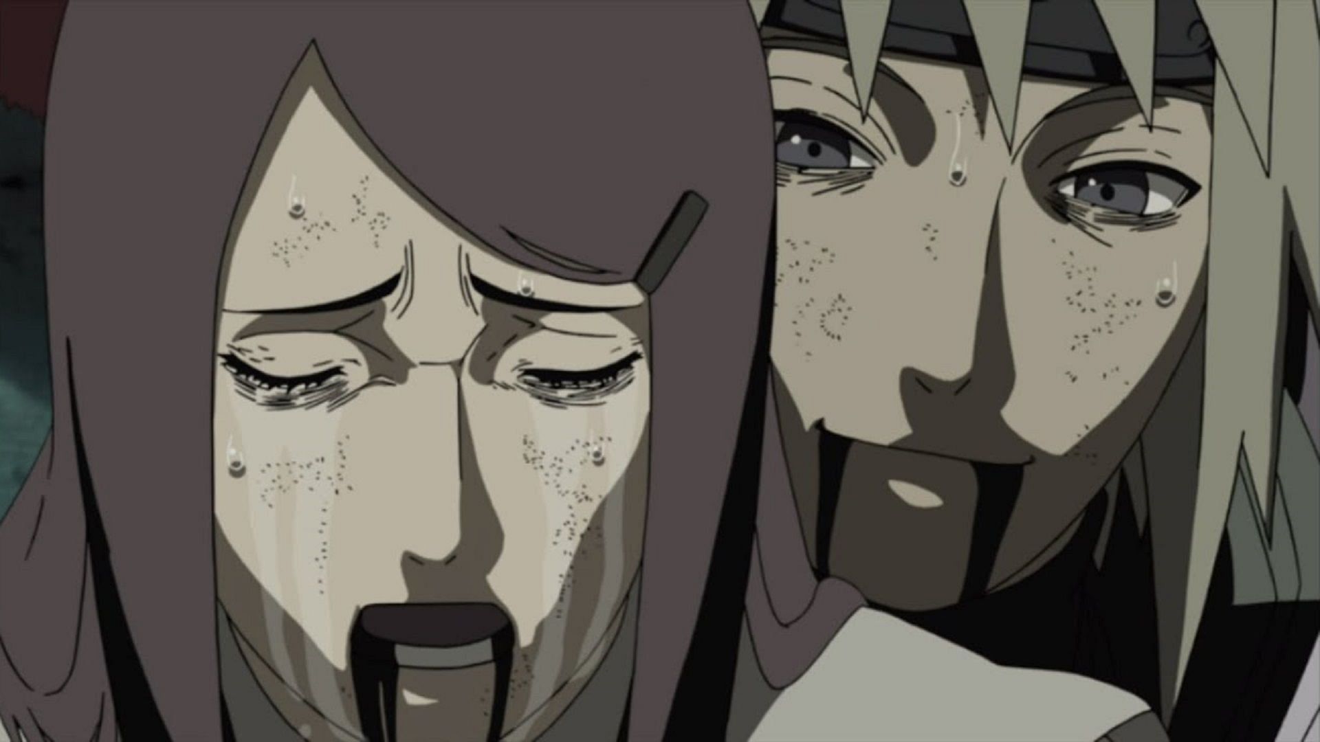 Minato and Kushina&#039;s death as seen in the Naruto Shippuden anime (Image via Studio Pierrot)