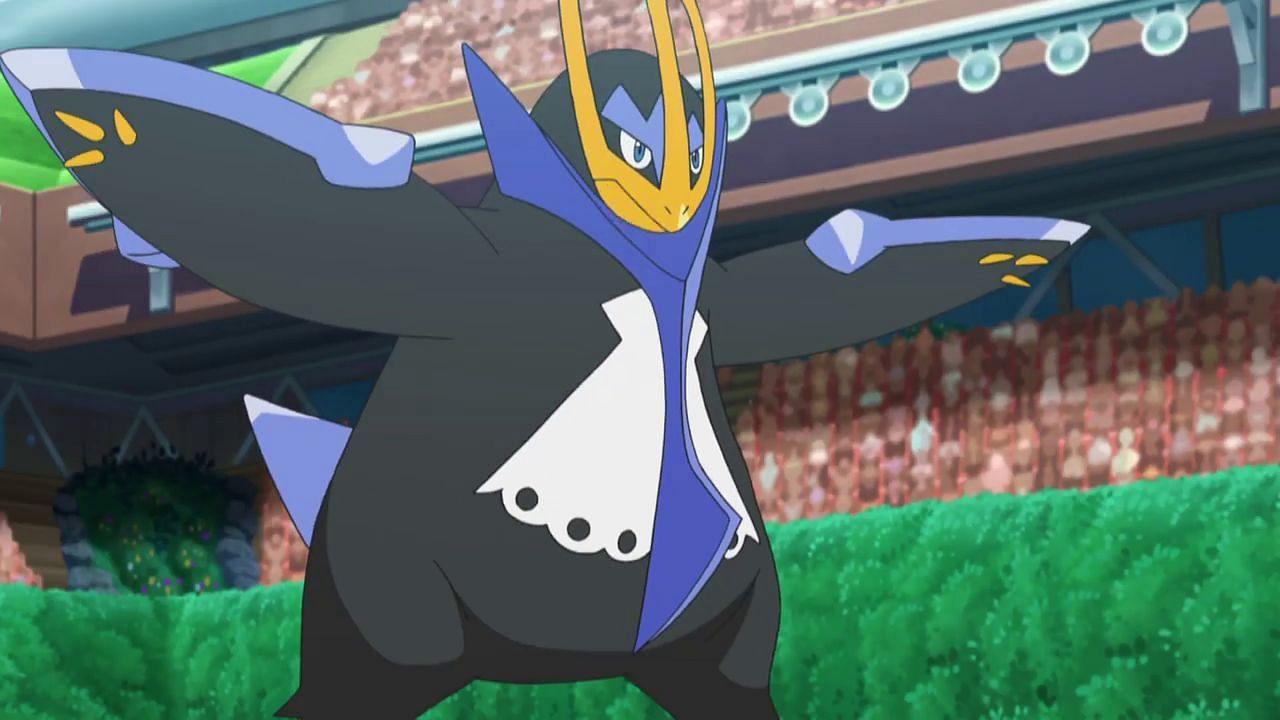 Empoleon, as seen in the anime (Image via The Pokemon Company)