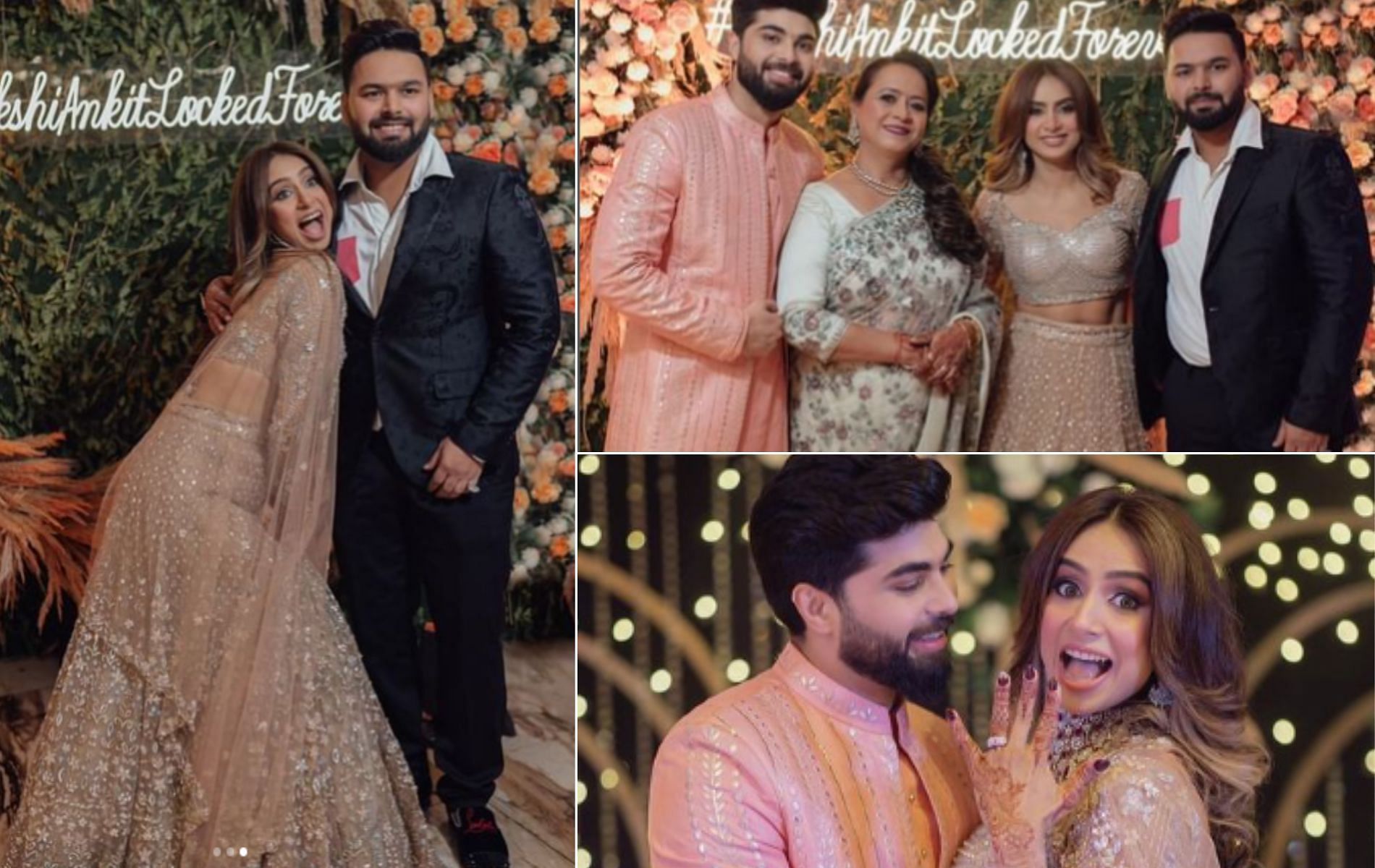 Rishabh Pant shares pictures of sister Sakshi’s engagement ceremony