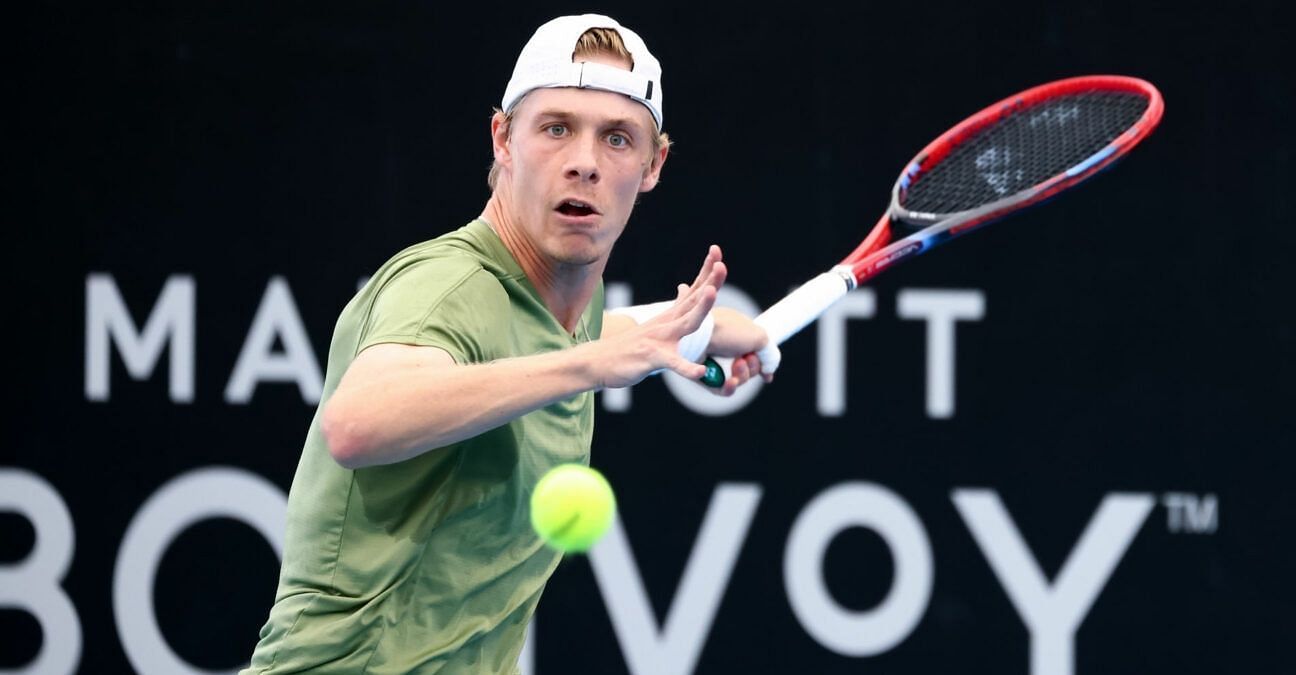 Denis Shapovalov prepares to unload on a ball in Adelaide