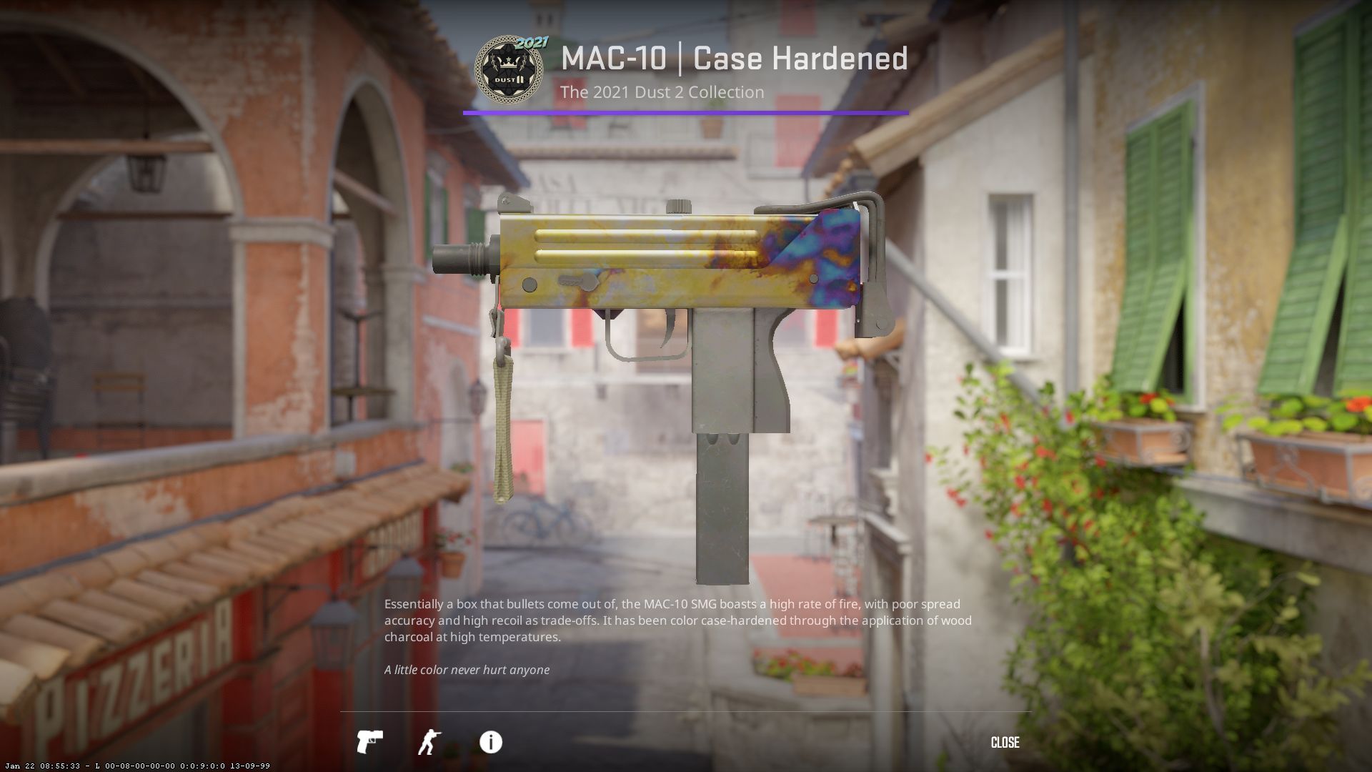 MAC 10 Case Hardened (Image via Valve)