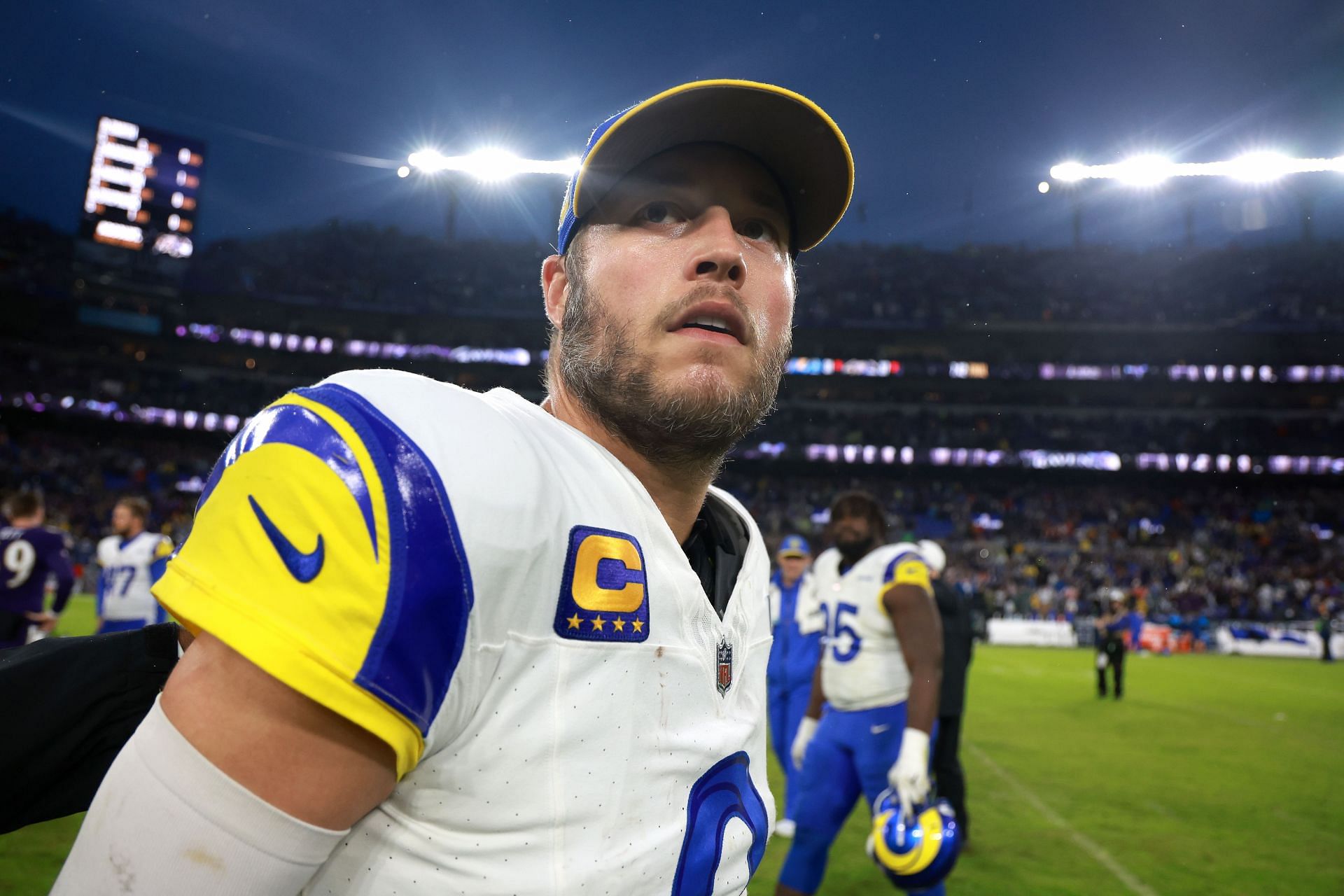 Matthew Stafford at Los Angeles Rams v Baltimore Ravens