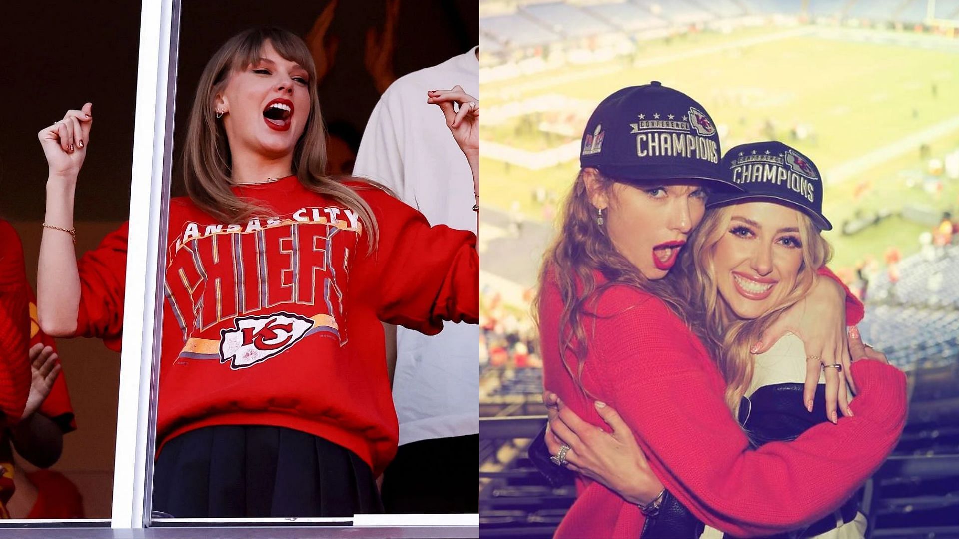 Brittany Mahomes and Taylor Swift pose for Instagram as Super Bowl LVIII beckons