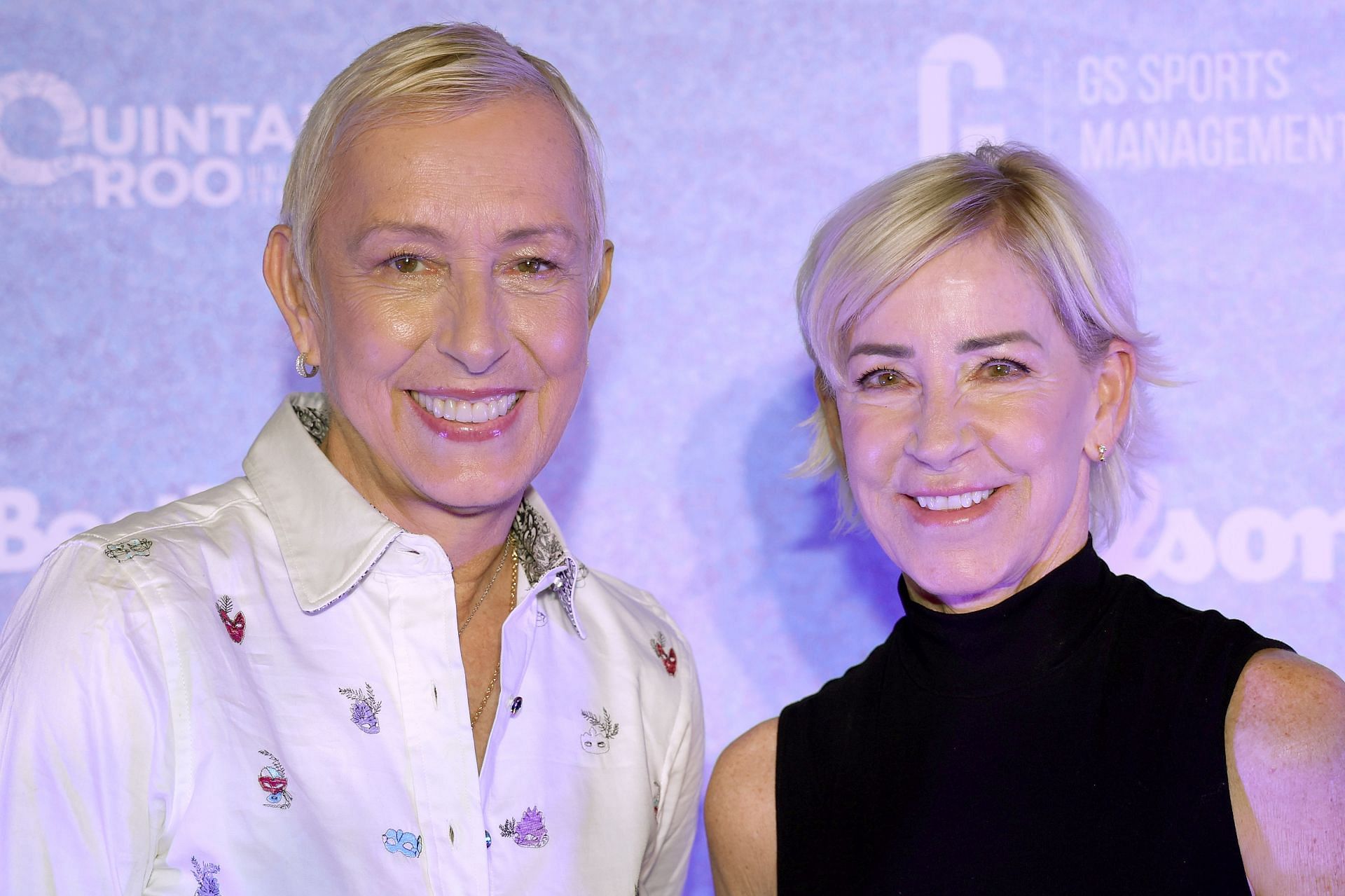 Chris Evert and Martina Navratilova at the WTA Finals