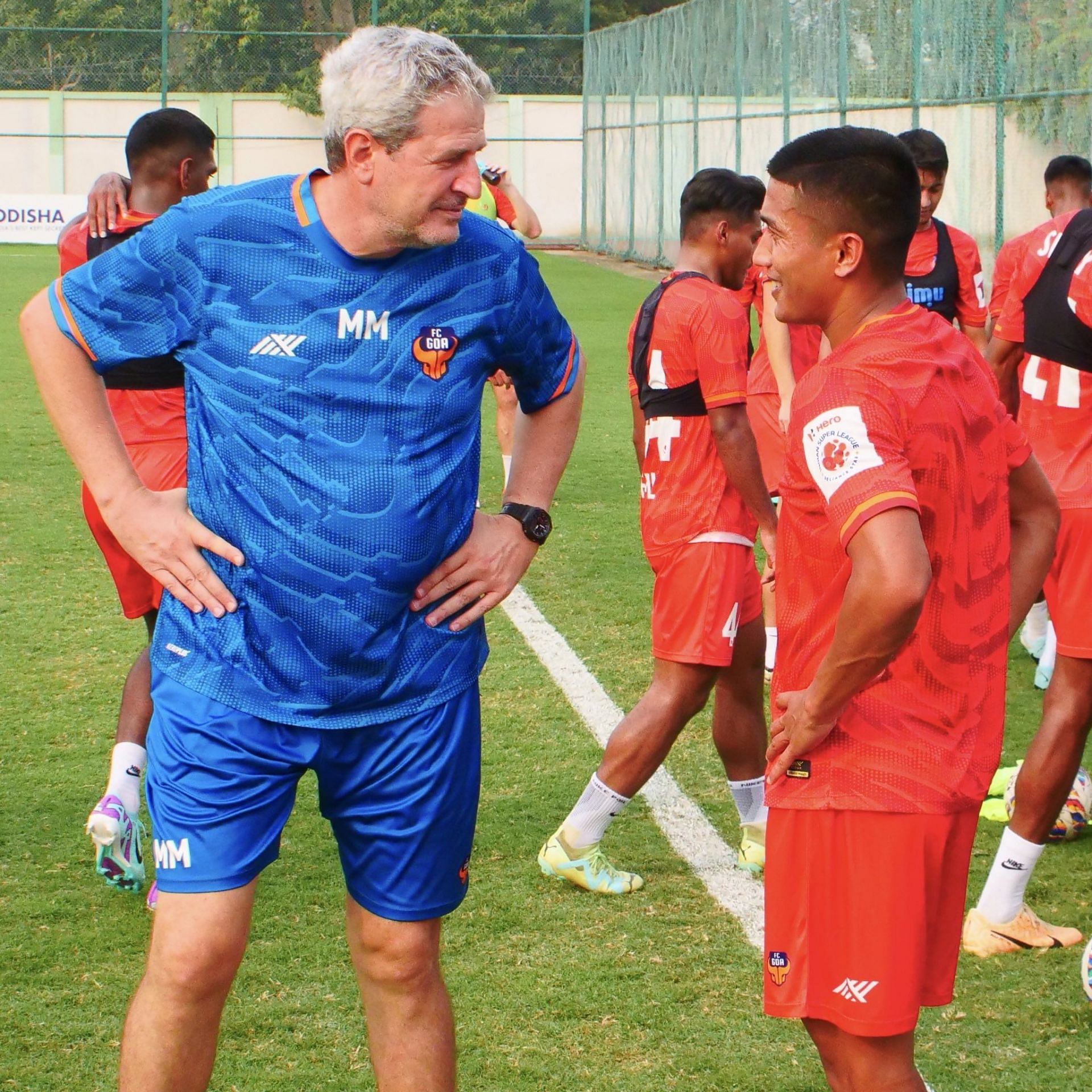 Mohammad Yasir (right) has been reunited with his former coach Manolo Marquez (left) again at FC Goa.