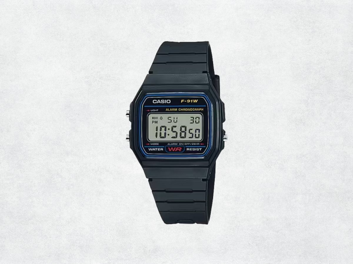 The Casio digital F91W-1 (Image via Casio)