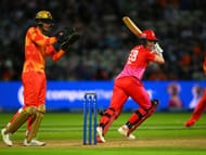 Tom Abell (right) in action for the Welsh Fire in The Hundred Men's/