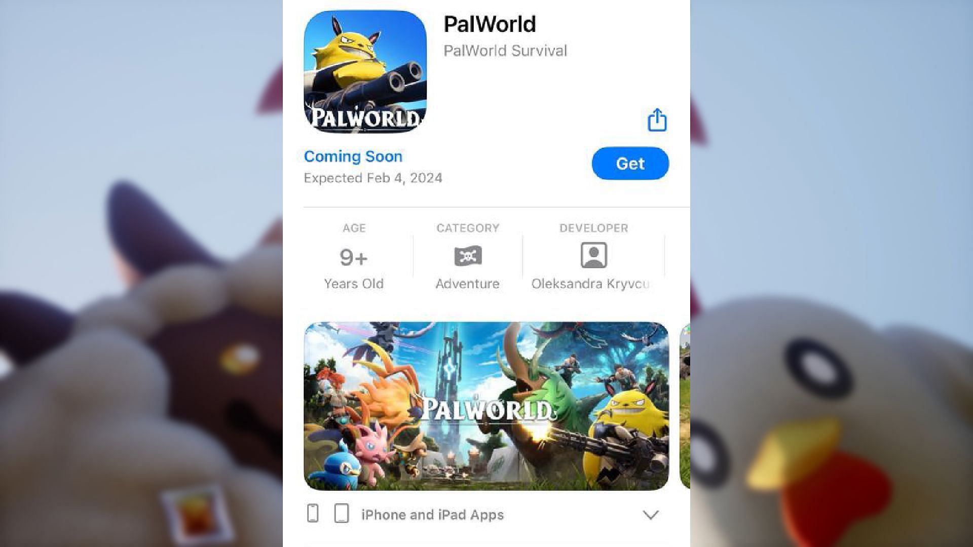 PalWorld App Store listing (Image via App Store &amp; Pocketpair)