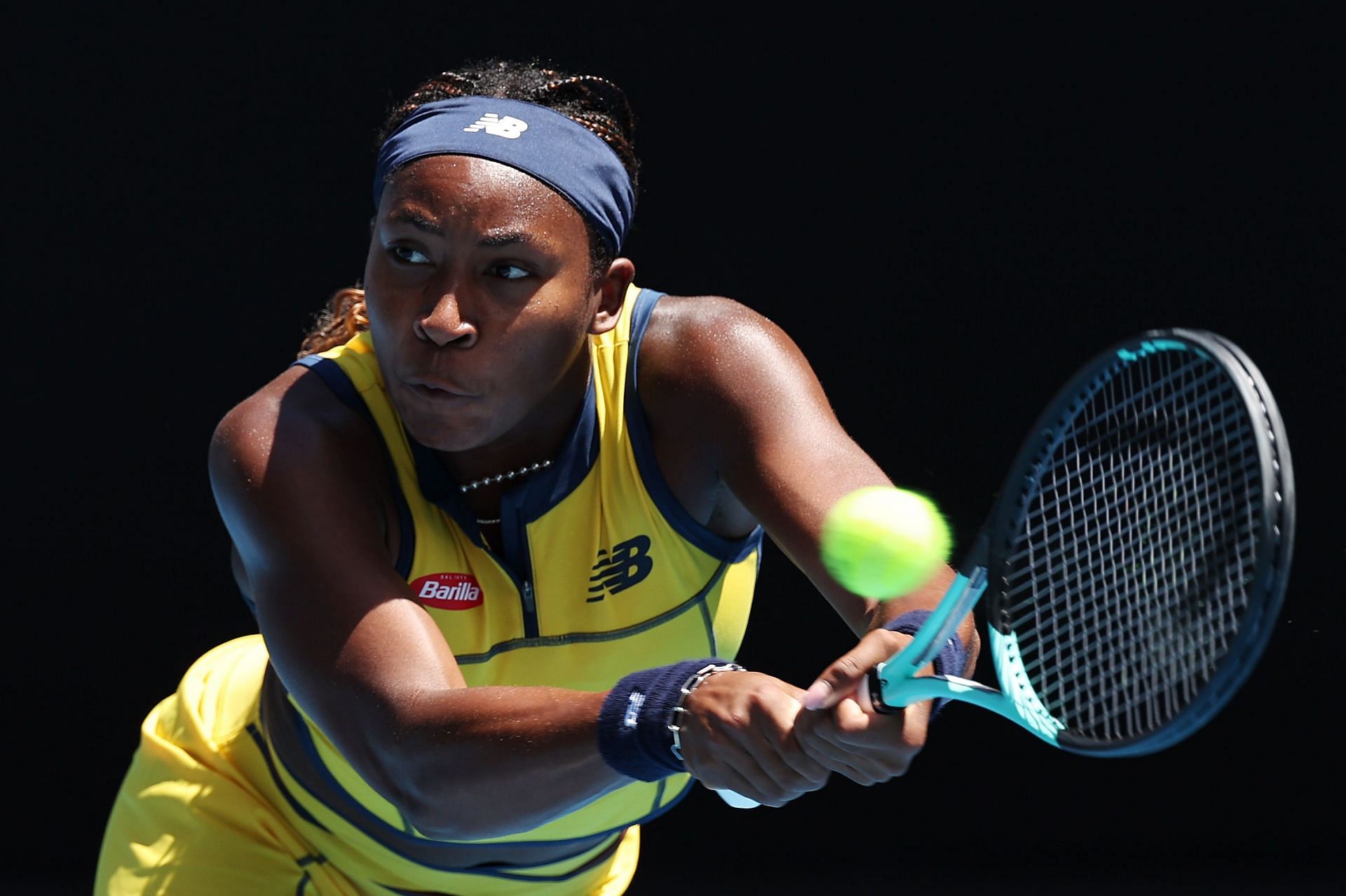 Coco Gauff pictured at the 2024 Australian Open