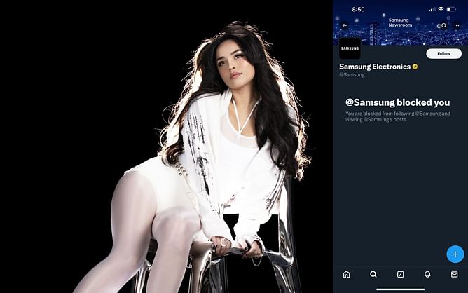 "I thought it was funny" - Valkyrae reveals Samsung blocked her on Twitter after she called them out