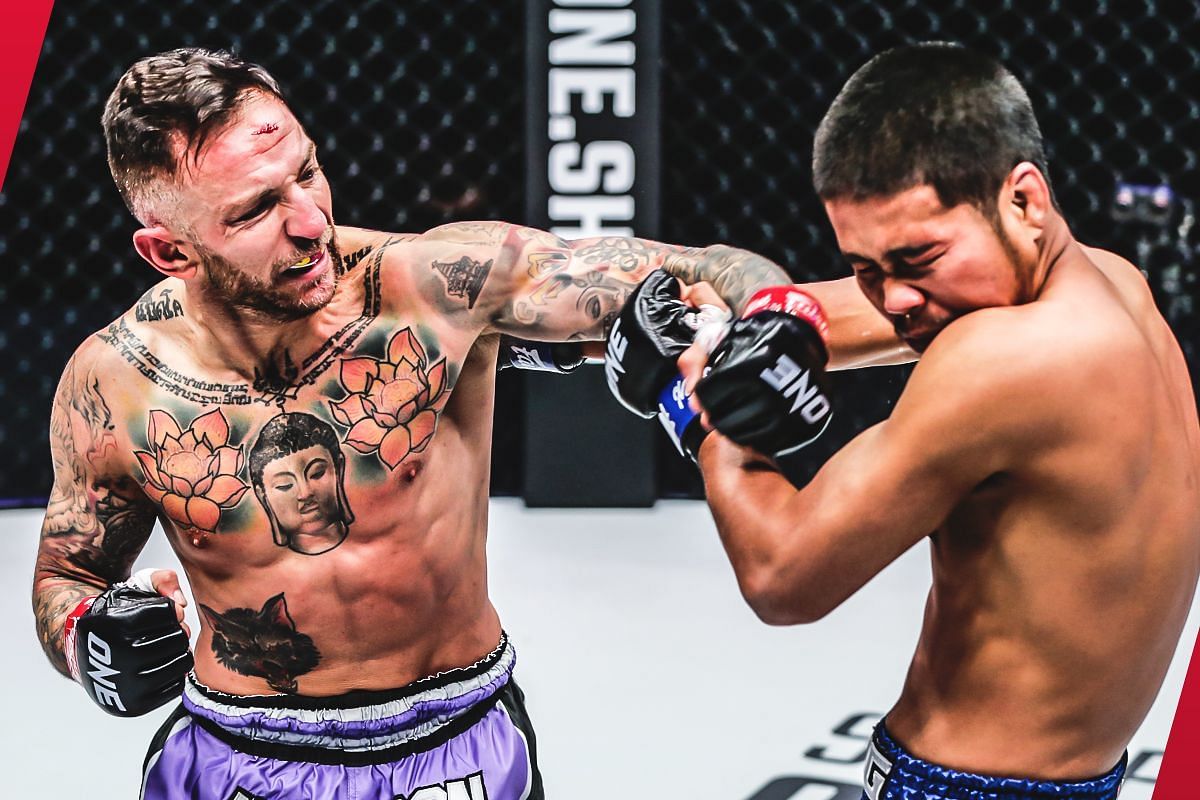 Liam Harrison landing a big blow [Photo via: ONE Championship]