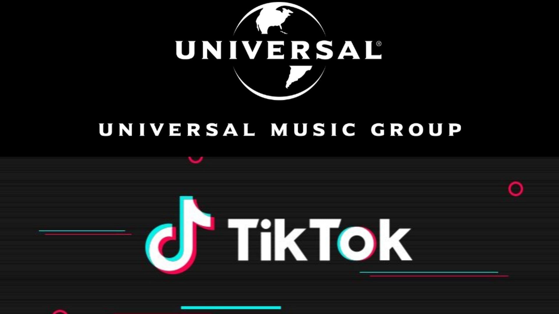 Universal Music Group (UMG) to pull songs catalog from TikTok over license negotiation. (Image via Facebook/Universal Music Group, TikTok)