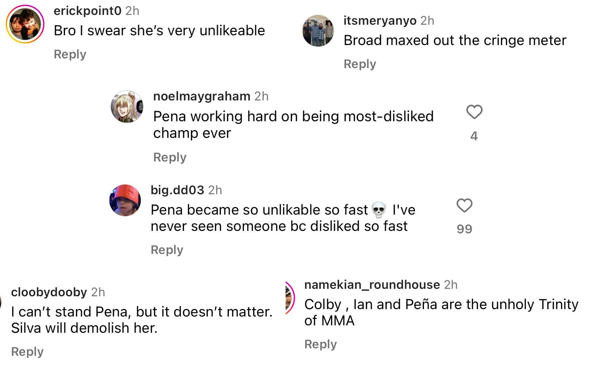 Instagram comments