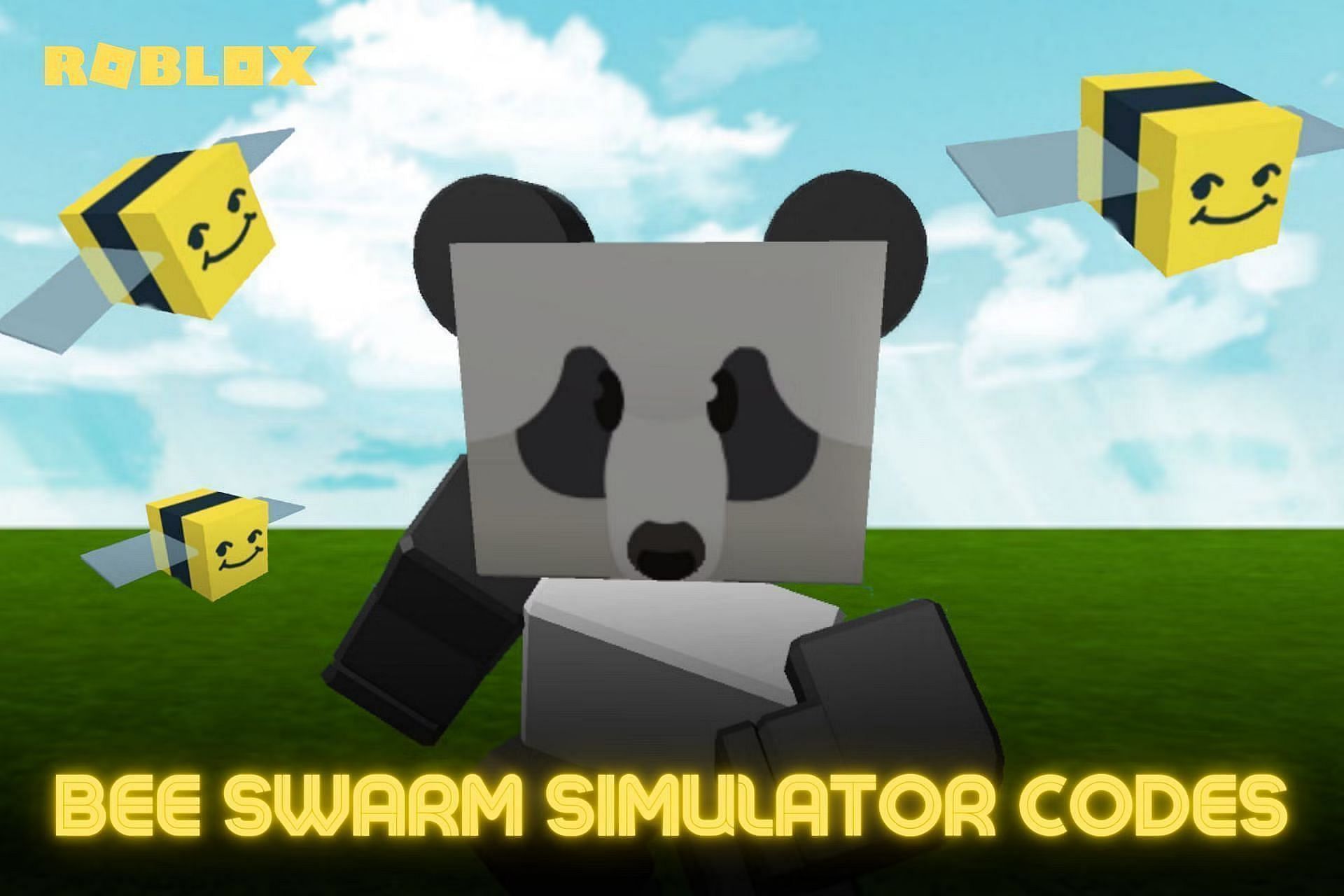 Featured cover of Bee Swarm Simulator codes. (Image via Roblox and Sportskeeda)
