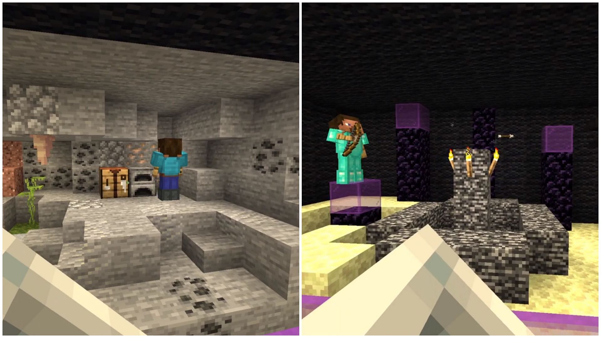 Minecraft Redditor creates a live in-game slideshow to show how to beat the game (Images via Reddit/Ok-Match3065)
