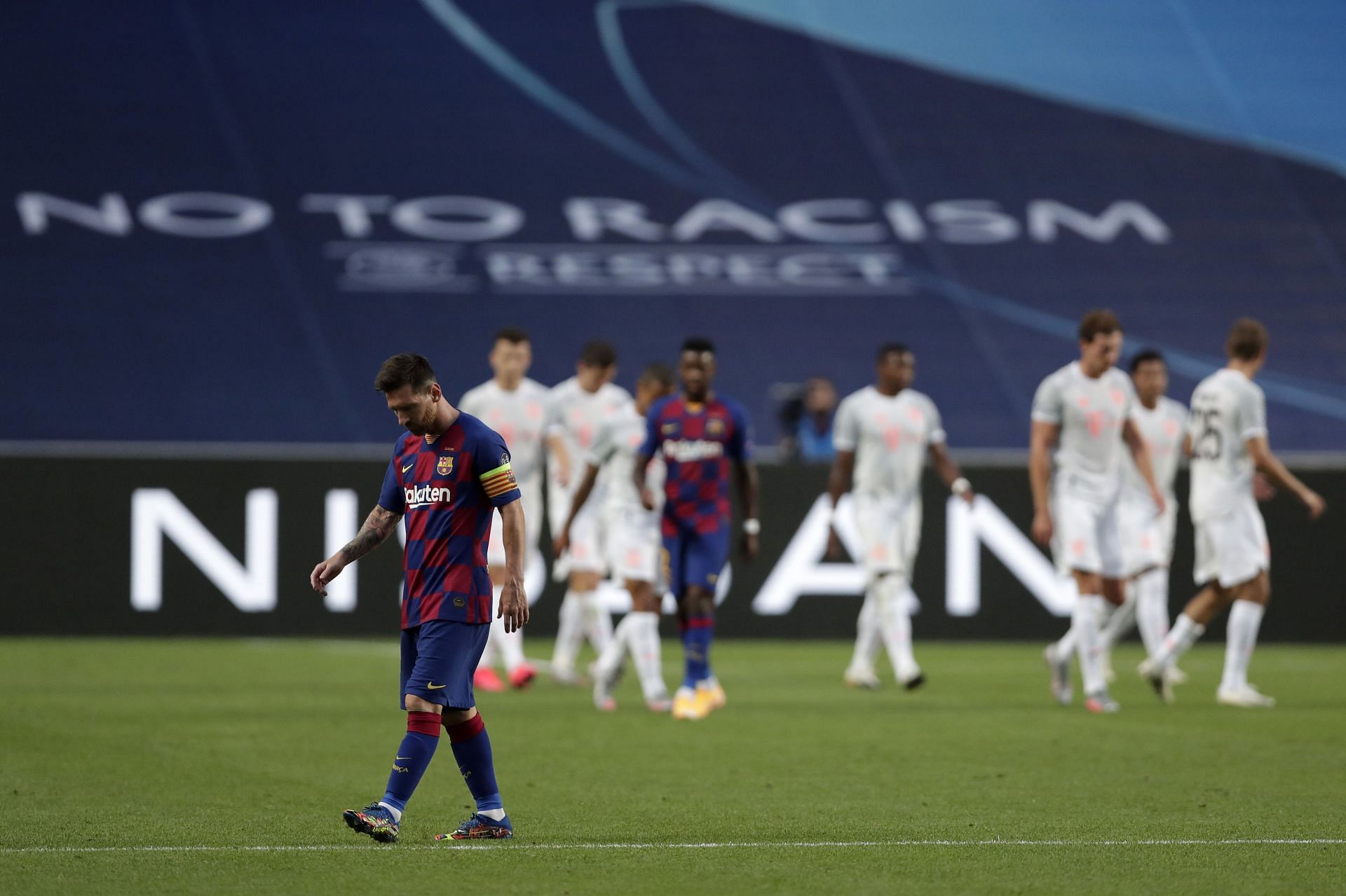Lionel Messi captained the Blaugrana during their devastating defeat.