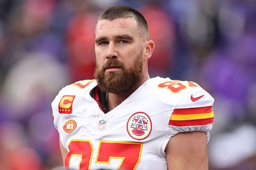 Travis Kelce during AFC Championship - Kansas City Chiefs v Baltimore Ravens