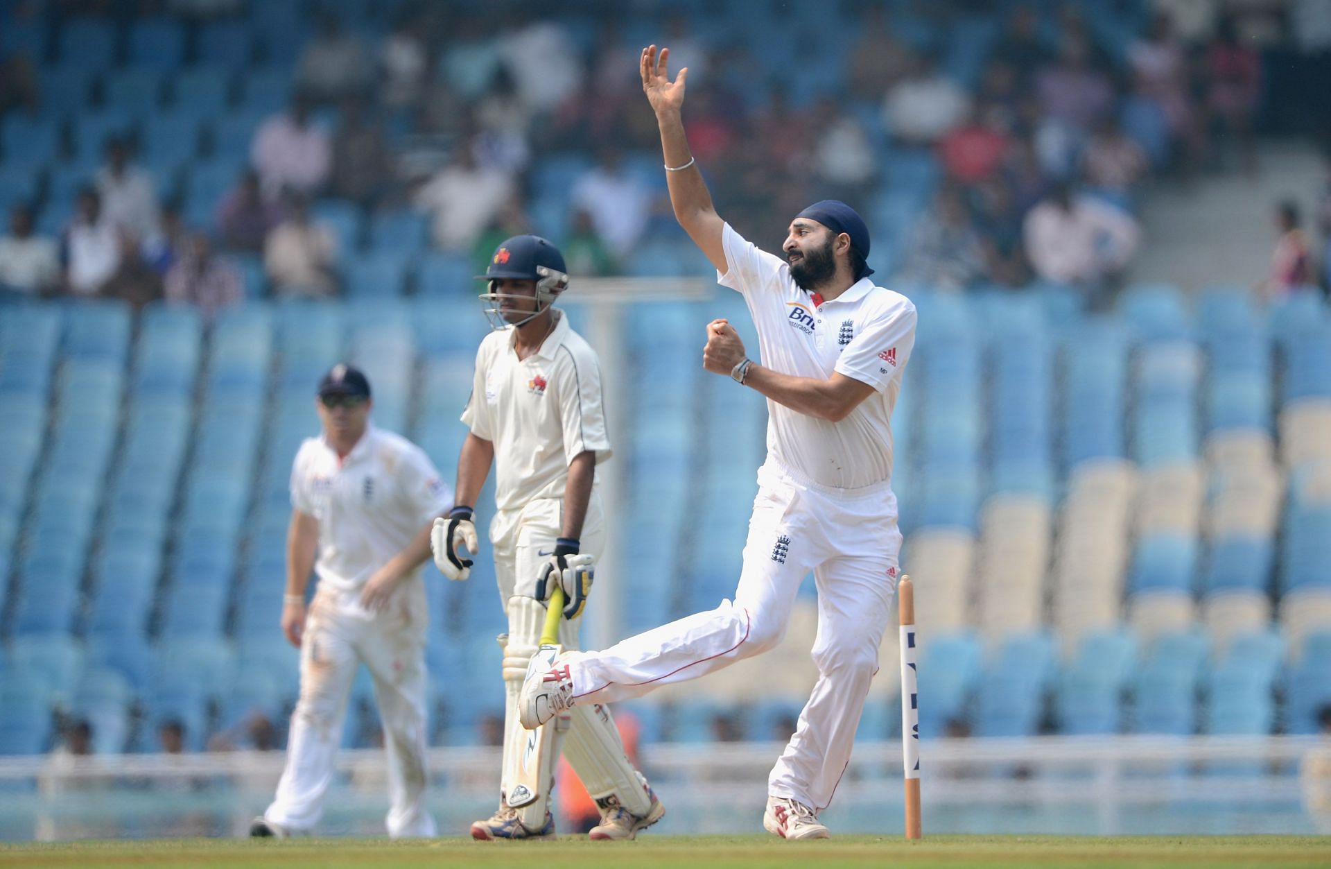 Monty Panesar bowling during the 2012 tour of India. (Pic: Getty Images)
