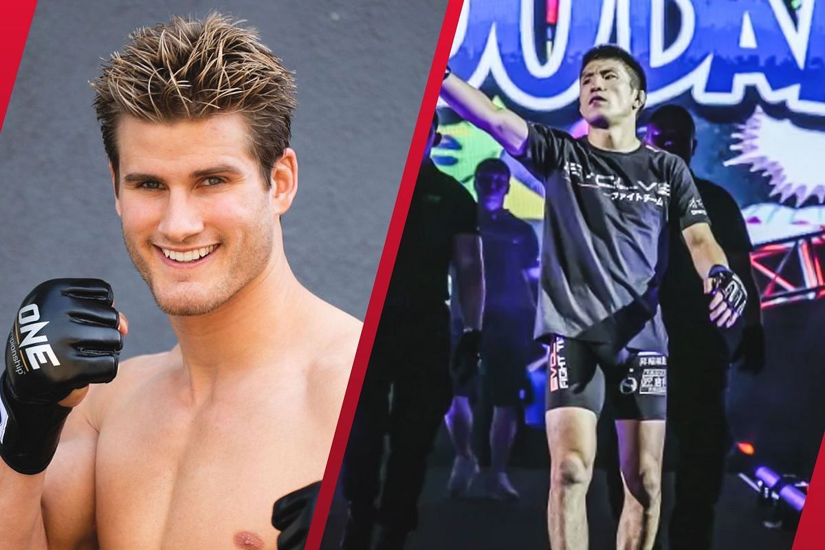 Sage Northcutt (L) is pumped up to get win at ONE 165 amid pre-fight antics by Shinya Aoki (R). -- Photo by ONE Championship