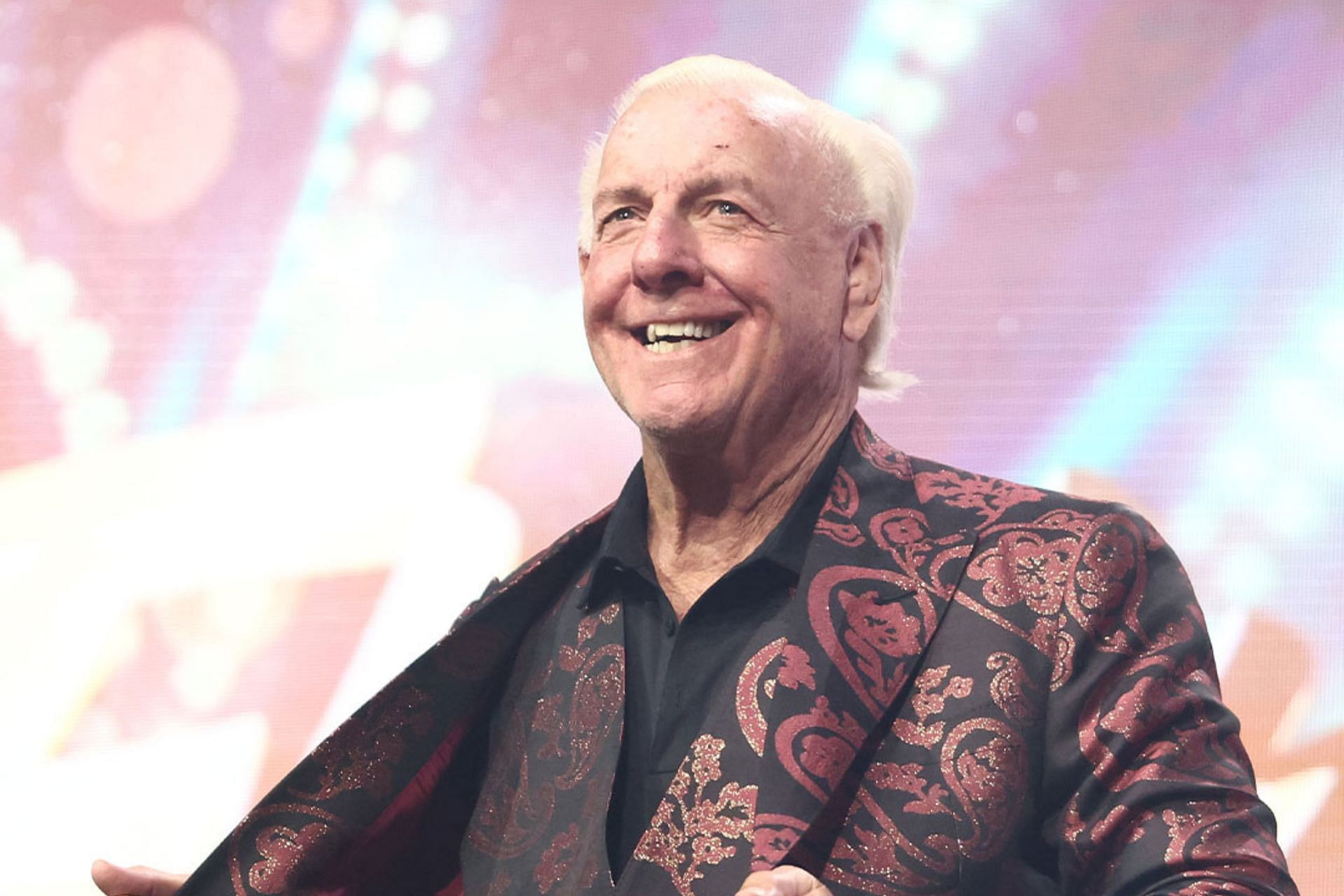 Ric Flair featured in a social media photo of another iconci wrestler [Image Courtesy: AEW Facebook]