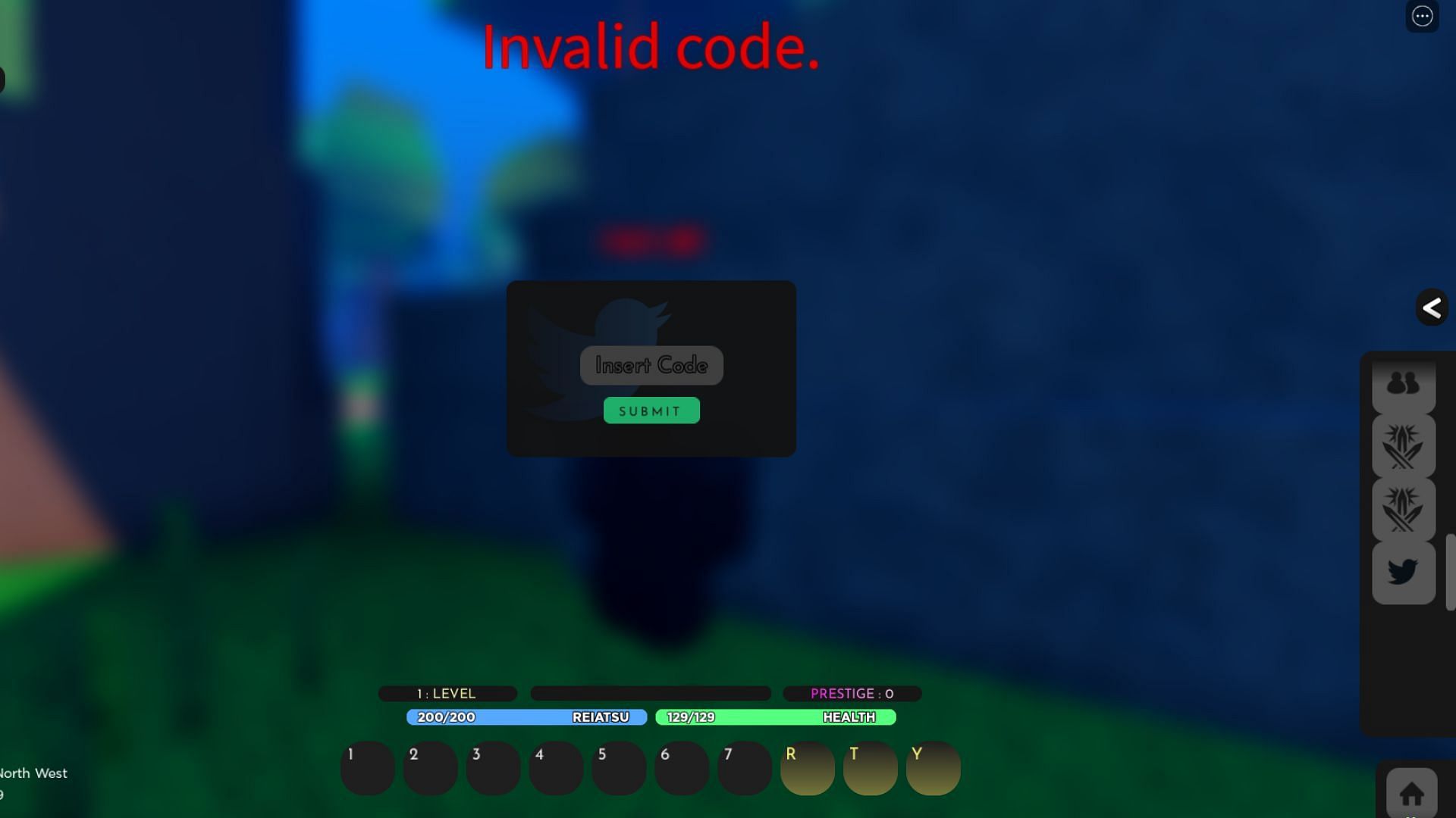 Invalid code. in Reaper 2 (Roblox||Sportskeeda)
