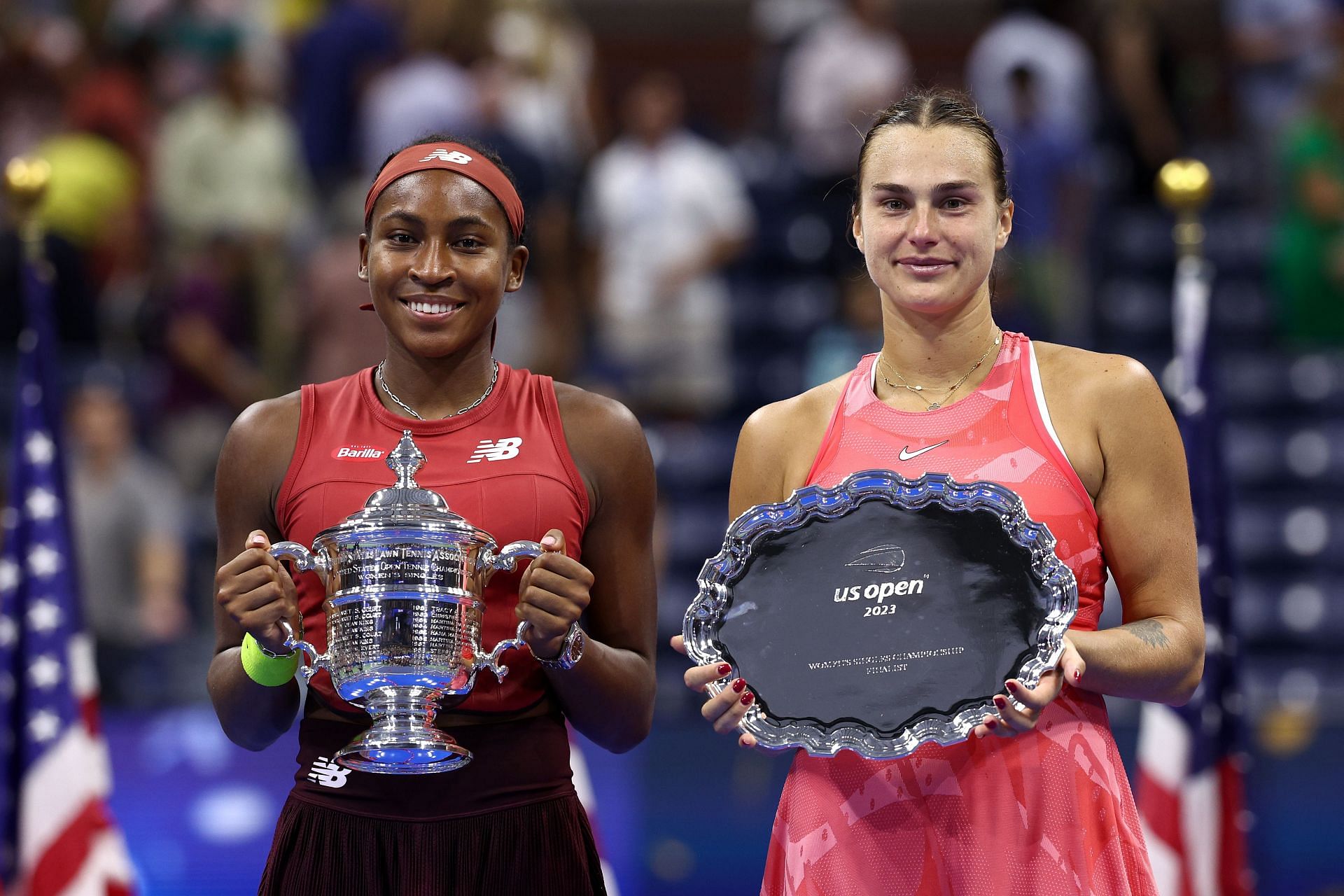 Coco Gauff and Aryna Sabalenka at the 2023 US Open