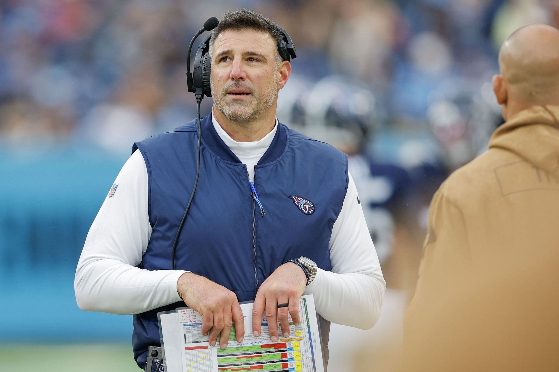 Mike Vrabel at Carolina Panthers vs. Tennessee Titans