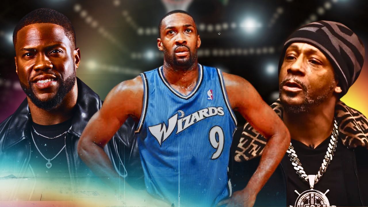 Former NBA player Gilbert Arenas is siding with Kevin Hart (L) in his reignited beef with fellow comedian Katt Williams (R). 