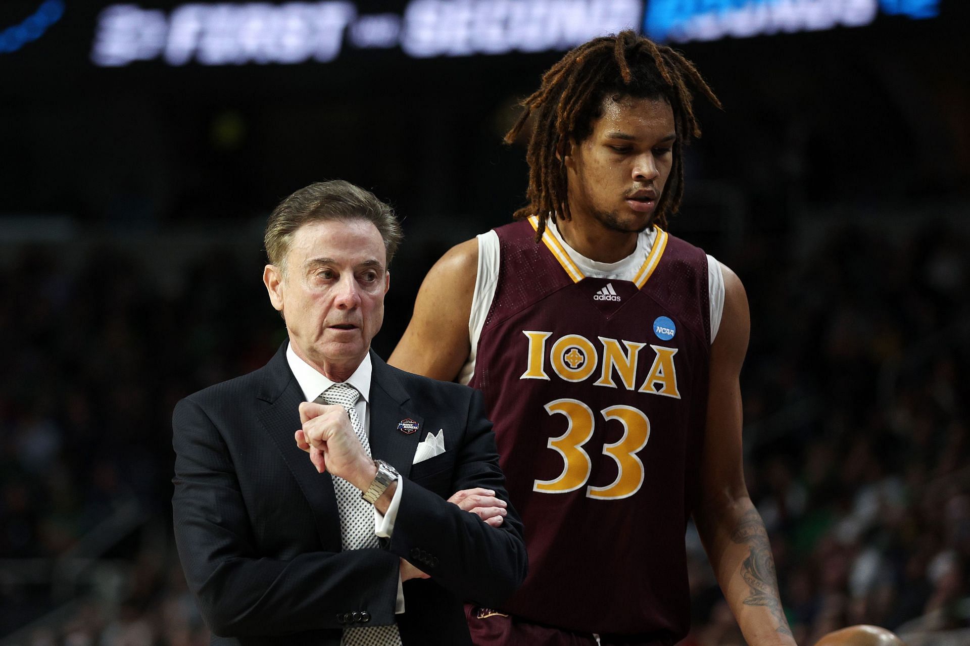 Rick Pitino, then at Iona, is one of only a handful of coaches to claim multiple national titles, even if the 2013 victory was vacated by the NCAA.
