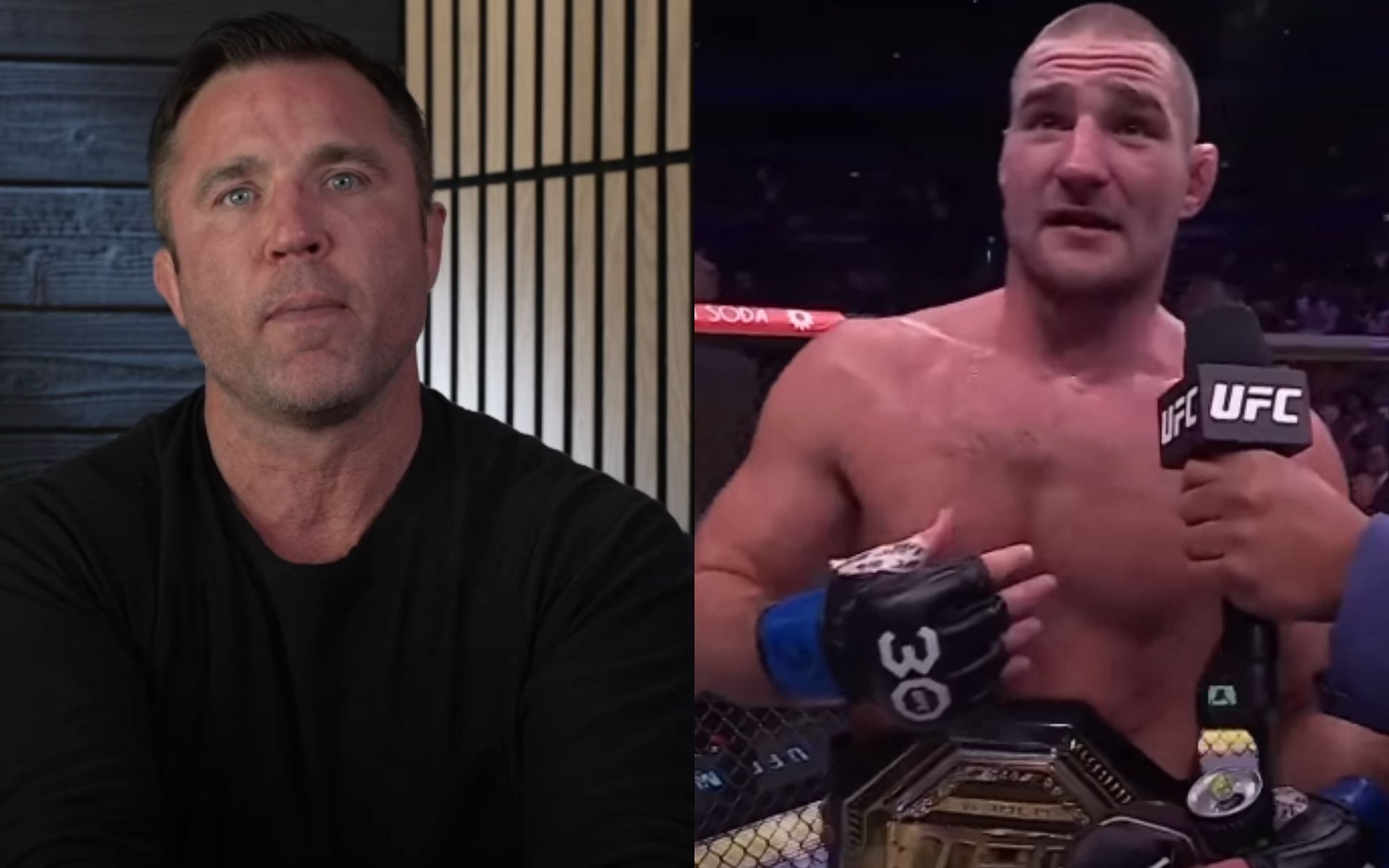 Chael Sonnen [Left] predicts middleweight [Sean Strickland pictured on the right] will be most exciting division [Image courtesy: Chael Sonnen and UFC - YouTube]