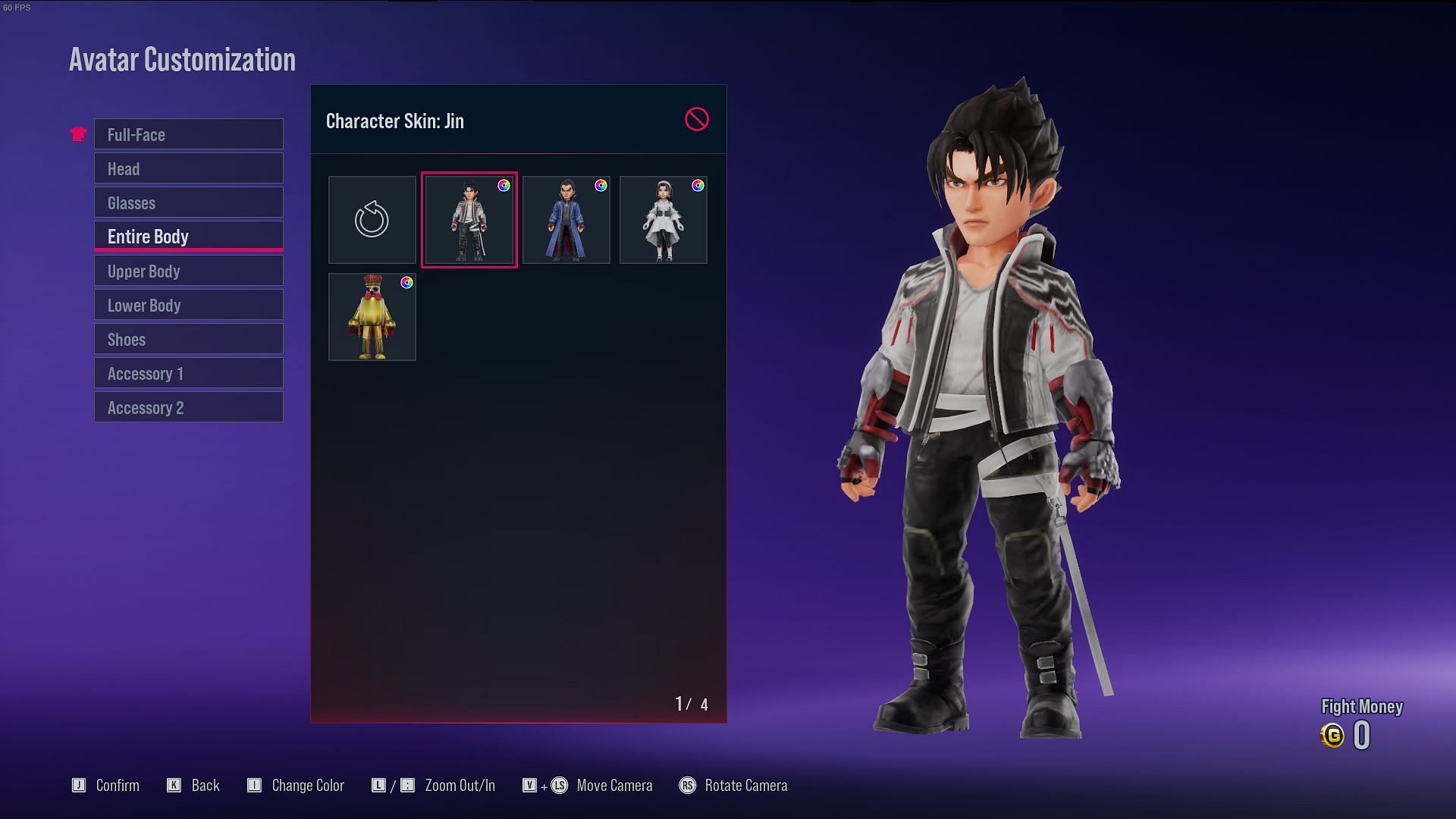 Image showing a full body Jin skin for Arcade Quest avatar (Image via Bandai Namco)