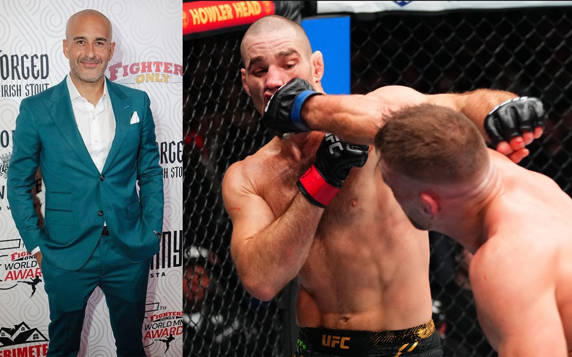 Jon Anik (left) is not happy with fan reactions to his take on Sean Strickland vs. Dricus du Plessis 9right) [Images courtesy: @jonanik Instagram and @UFC X]