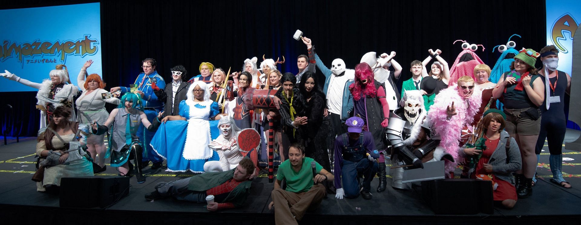 Cosplayers participating at the Animazement convention (Image via X/Animazement)