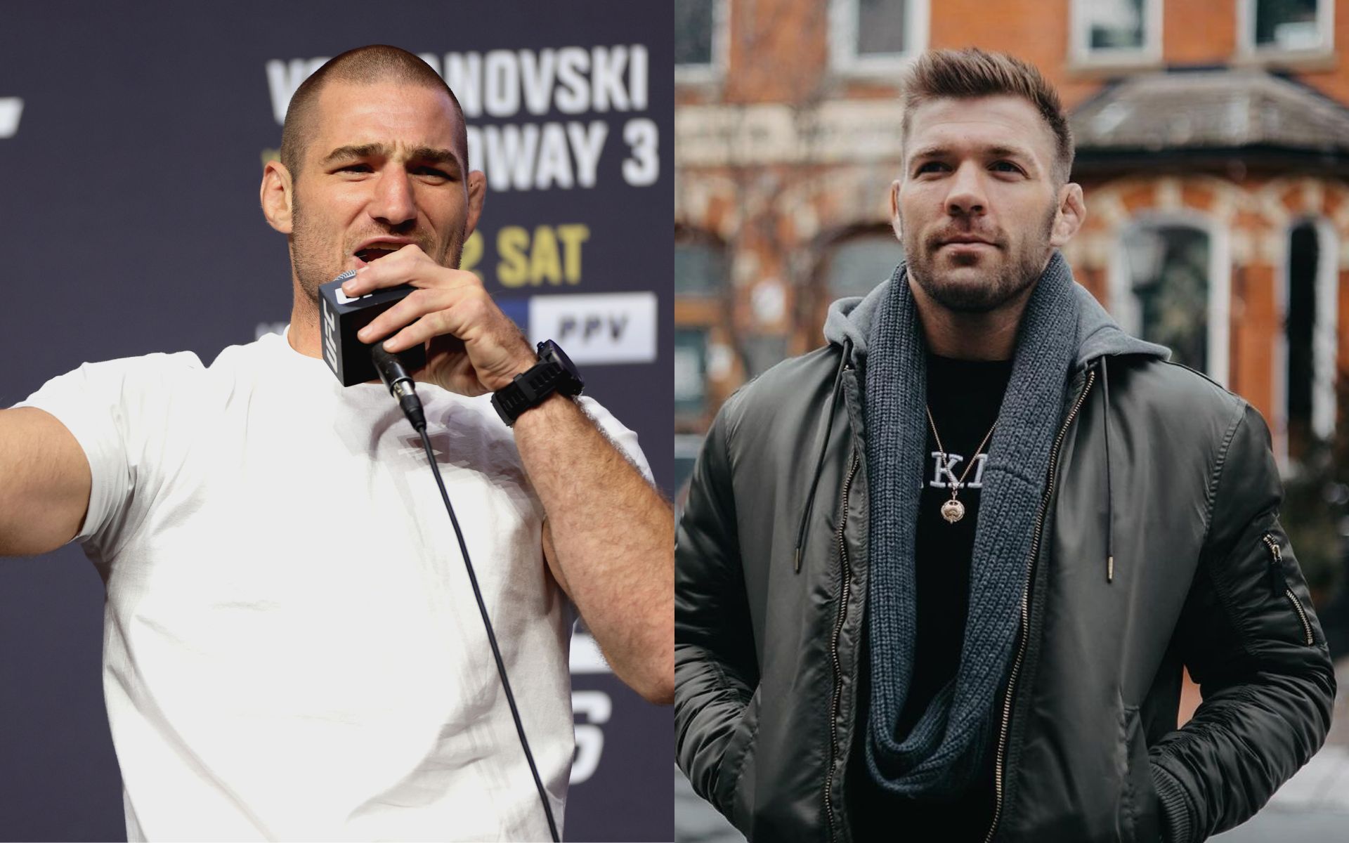 Sean Strickland (left) will face Dricus du Plessis (right) at UFC 297 [Images courtesy: Getty Images and @dricusduplessis on Instagram]