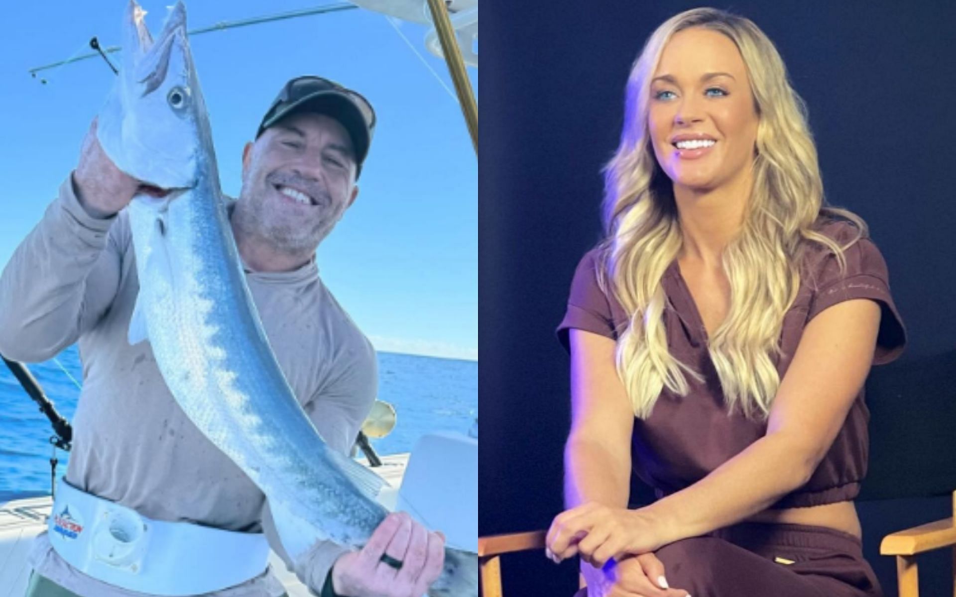 Laura Sanko [Right] was impressed after seeing that Joe Rogan [Left] caught a barracuda [Image courtesy: @joerogan - Instagram]
