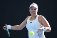 Anna Blinkova in action at the 2024 Australian Open