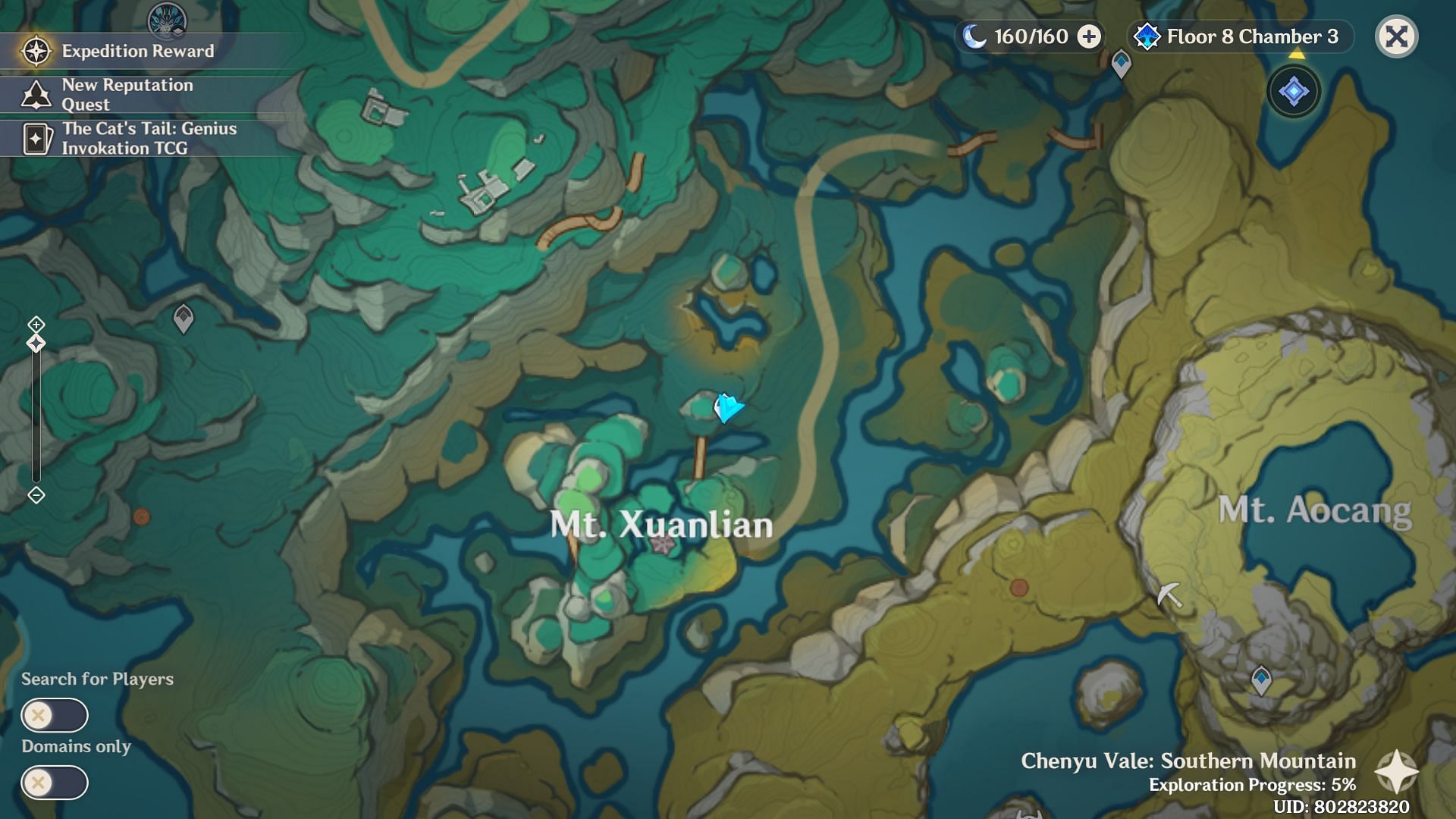 Mt. Xianlian waypoint (Image via HoYoverse)