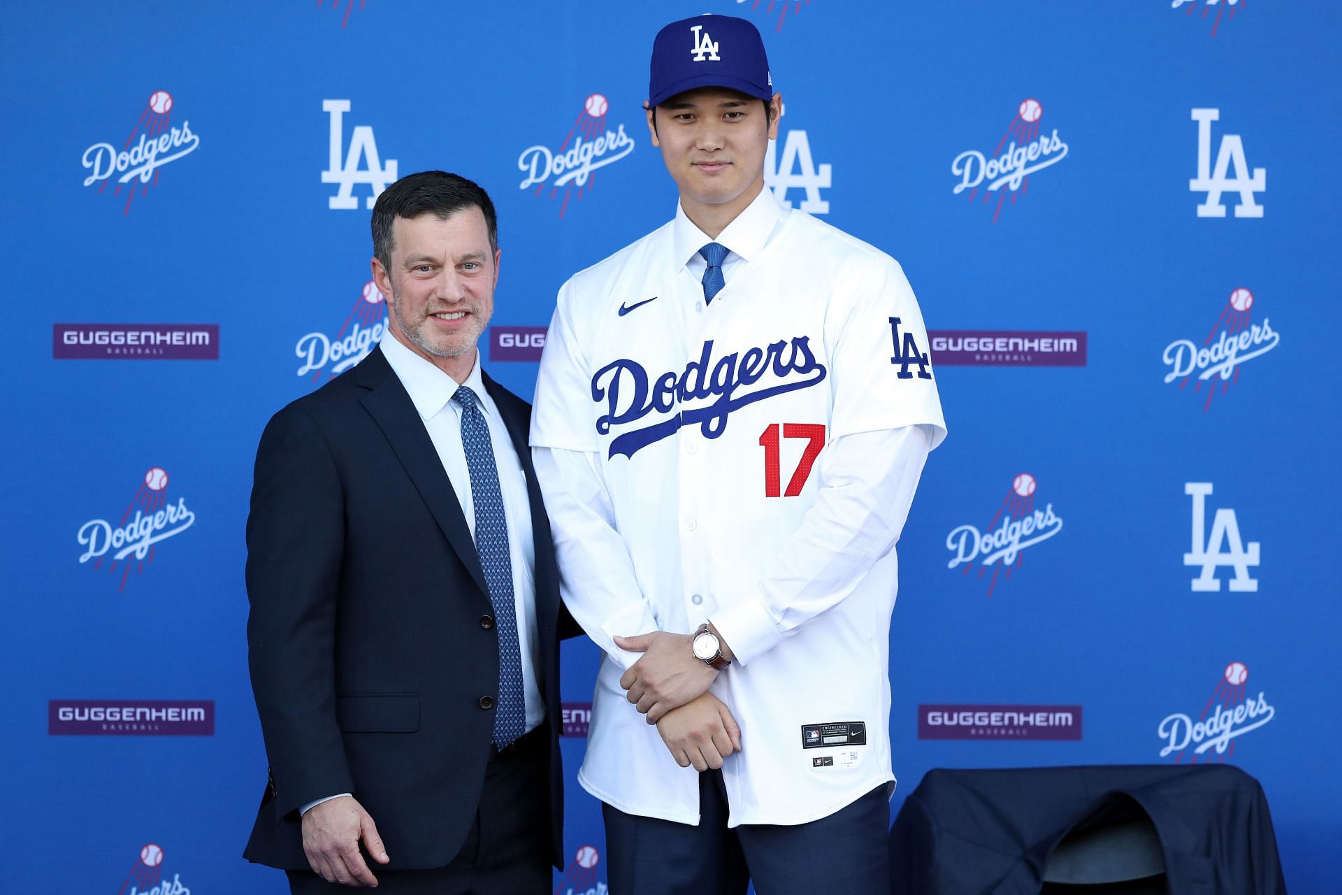Los Angeles Dodgers Introduce Shohei Ohtani (via Getty Images)