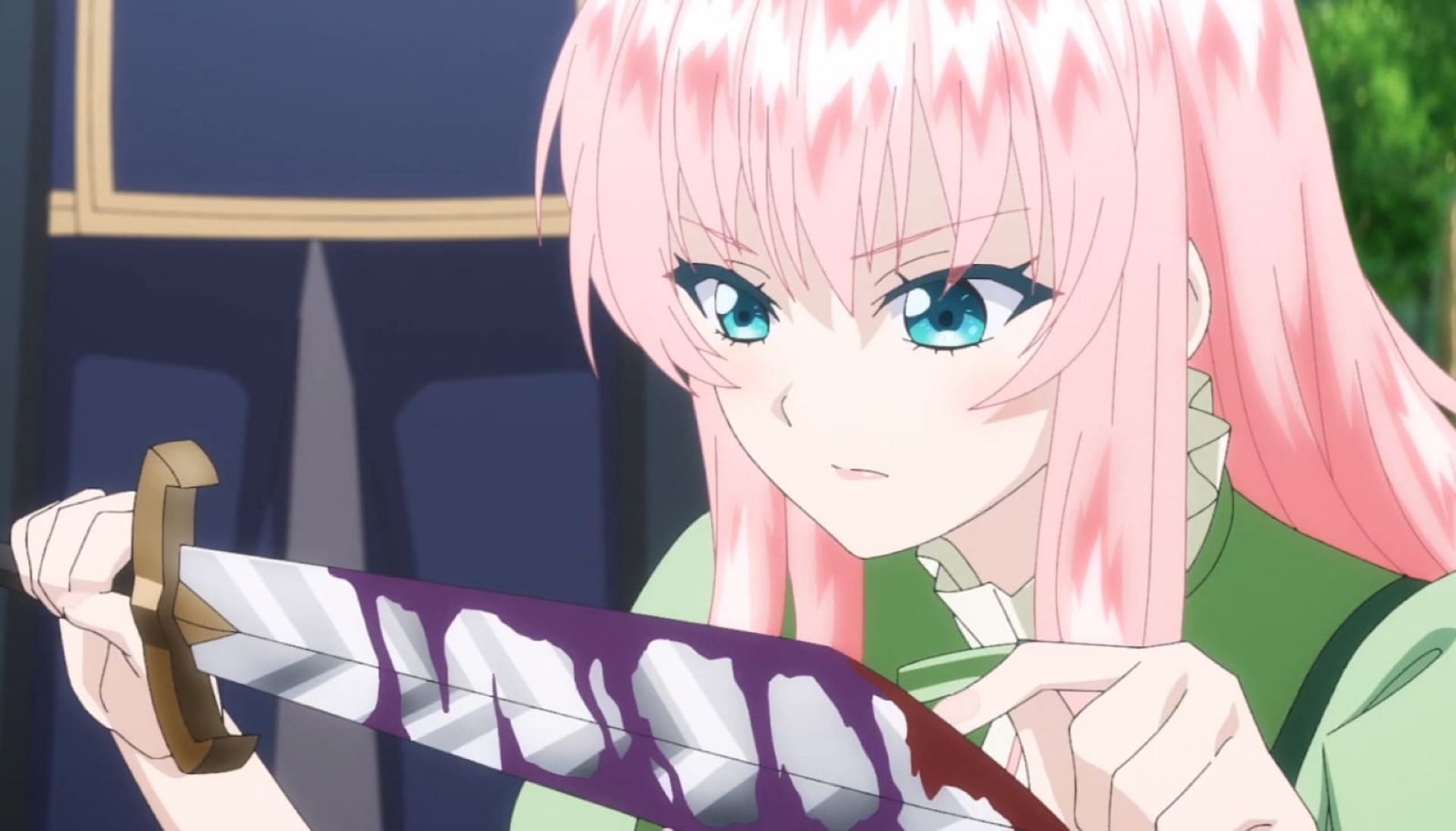 Rishe checking a blade in the anime (Image via Studio KAI and Hornets)