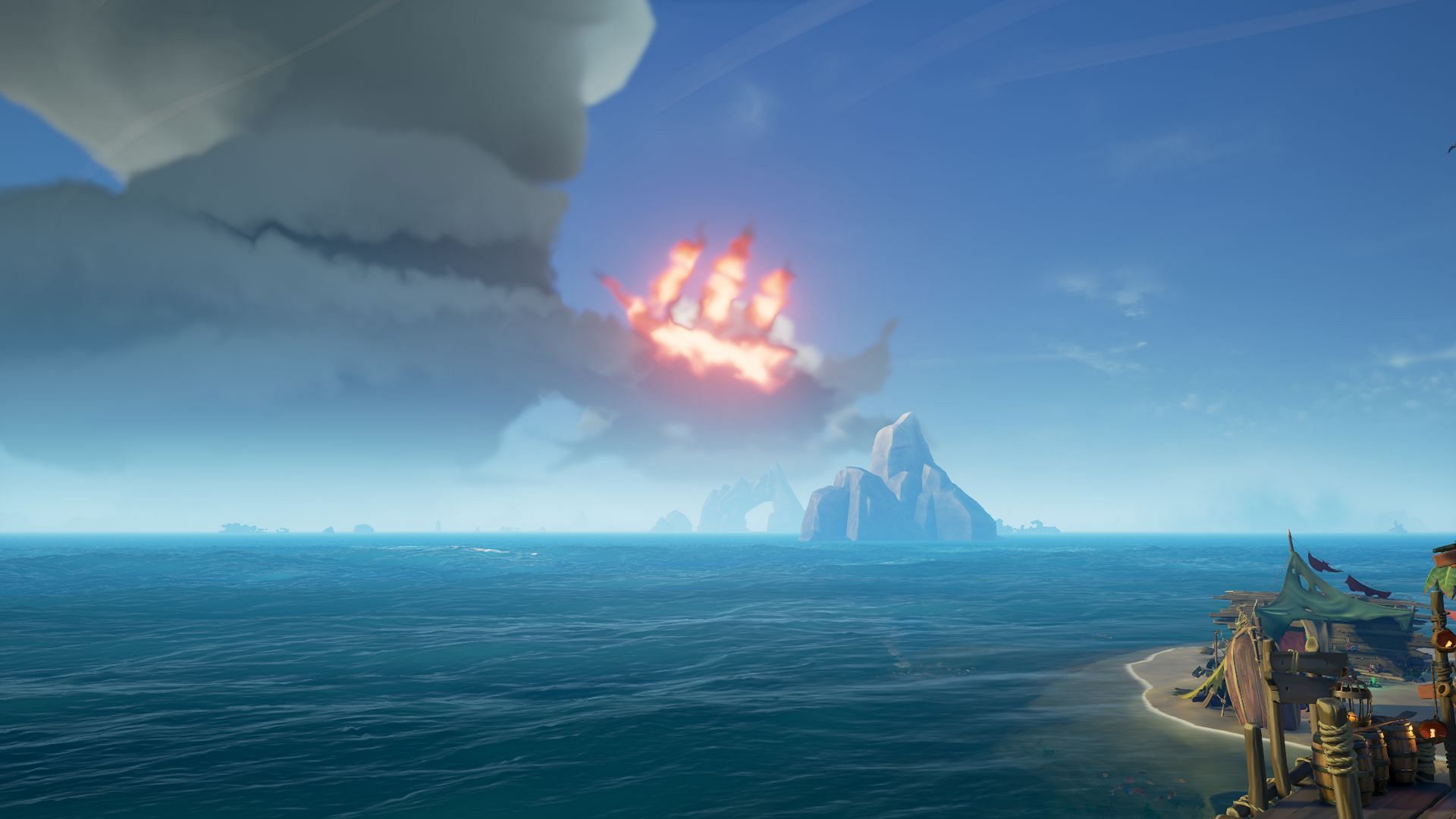 Fleet of Fortune cloud, as seen in the game. (Image via Rare)