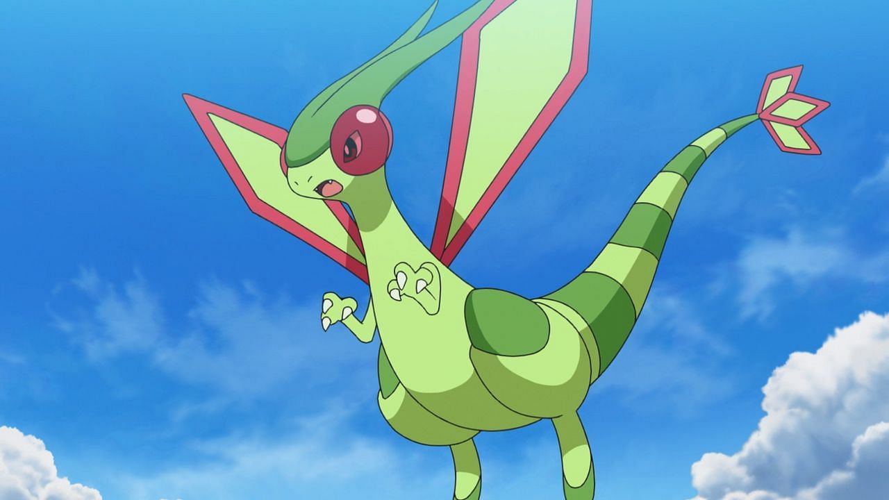 Flygon, as seen in the anime (Image via The Pokemon Company)