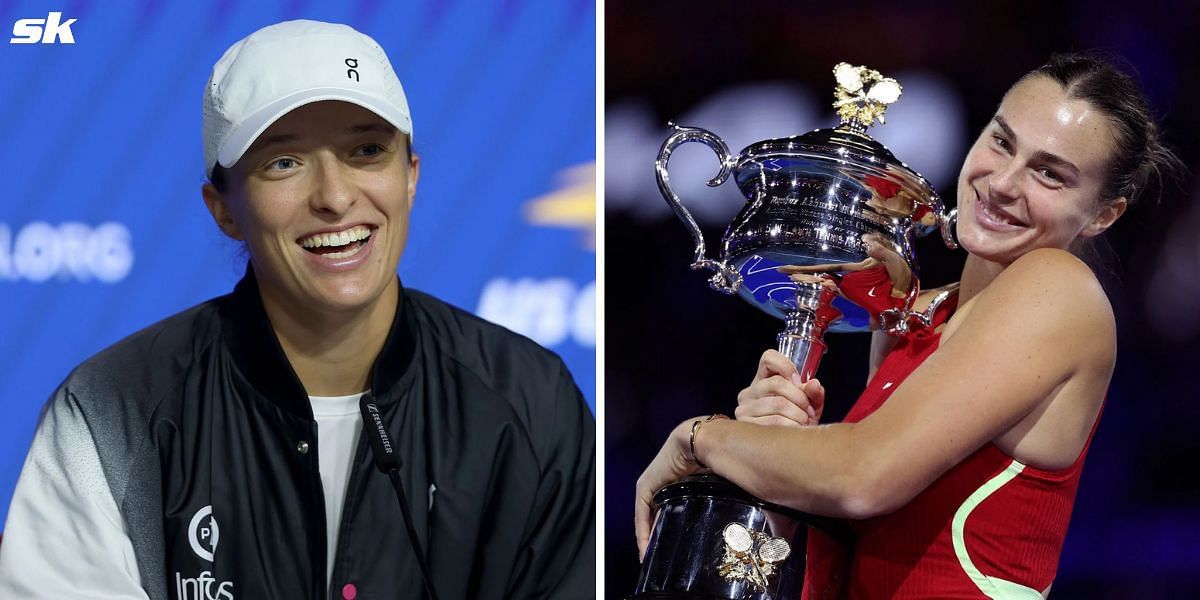 Iga Swiatek congratulates Aryna Sabalenka on her Australian Open win