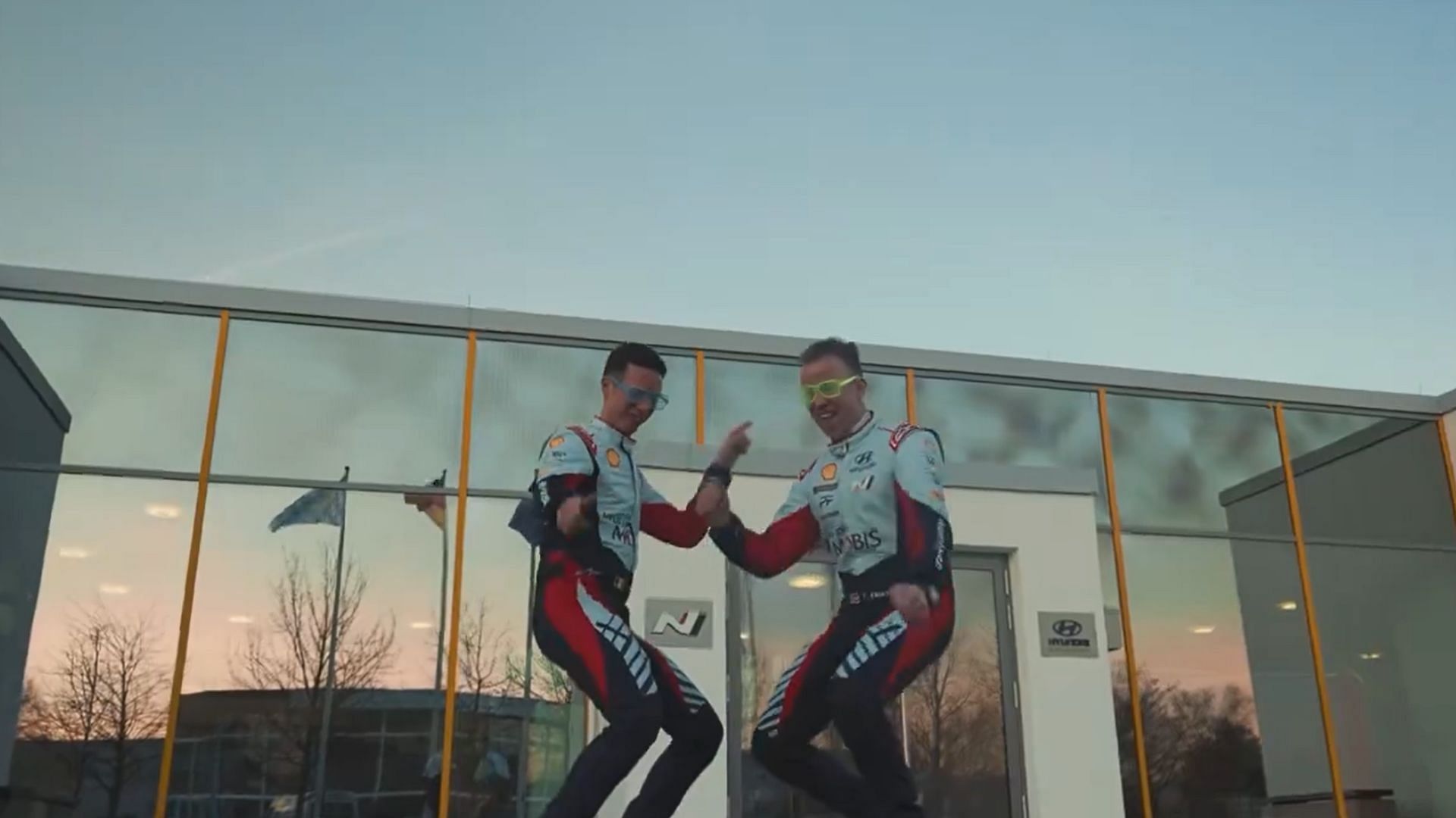 Two girls dancing on top of a car scene recreated in Hyundai Motorsport&rsquo;s video (Image via X/@HMSGOfficial)