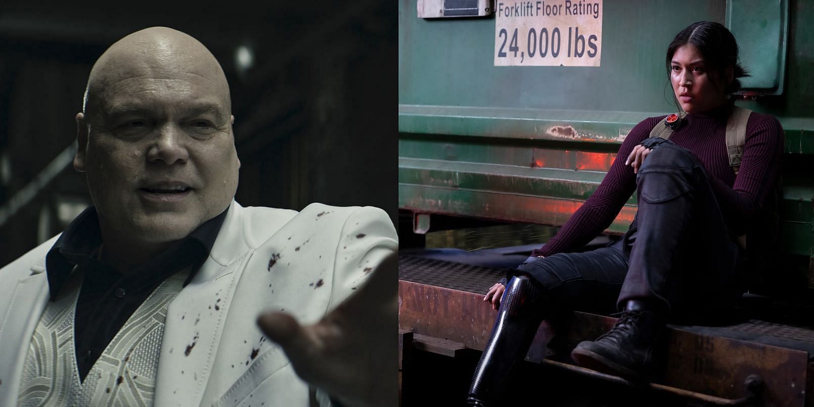 A collage of Maya Lopez and Kingpin from the Marvel miniseries (Image via Prime Video)