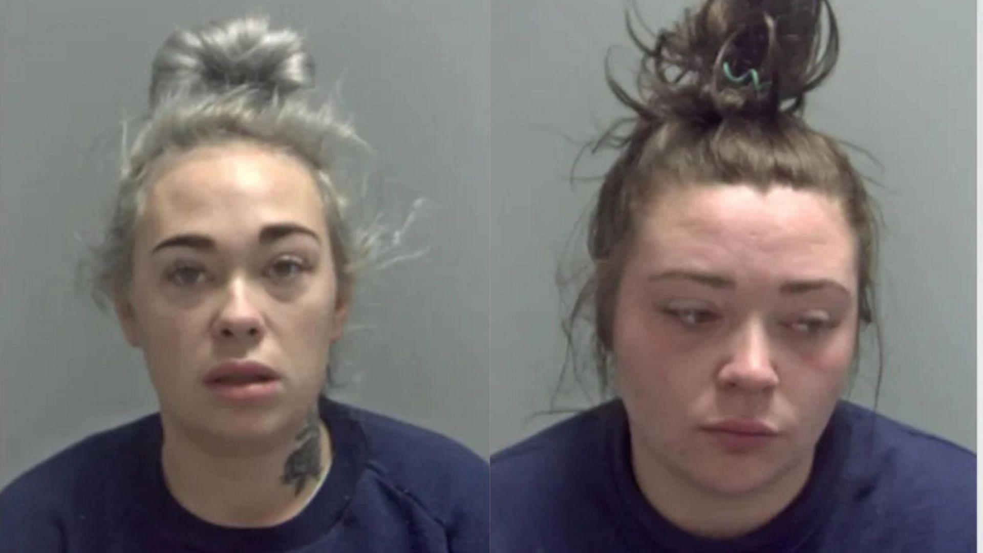 Jodie Colvin (L) &amp; Elisha Robinson (R), were both jailed for 12 years and nine months for allegedly assaulting (Image via X/@DavidSocial1976)