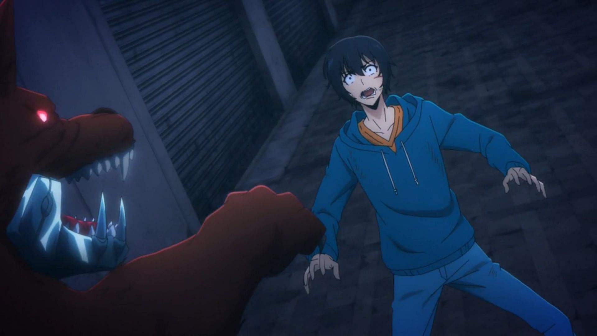 The protagonist facing the Lycan (Image via A-1 Pictures)