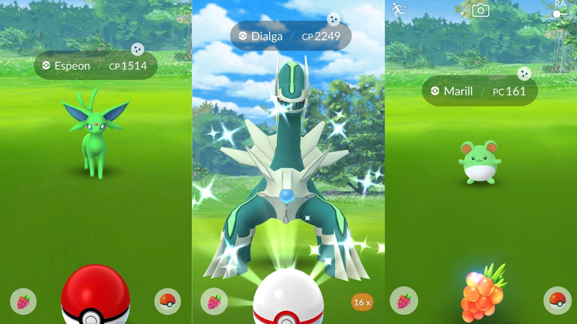 Shiny Pocket Monsters in Pokemon GO (Image via TPC)