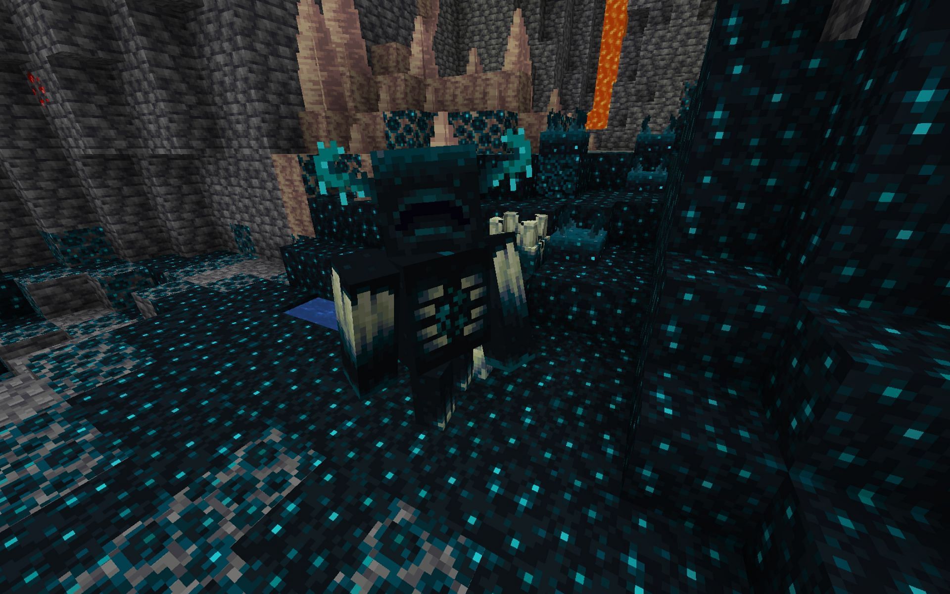 Warden are blind hostile mobs that can smell and hear other mobs and players. (Image via Mojang)