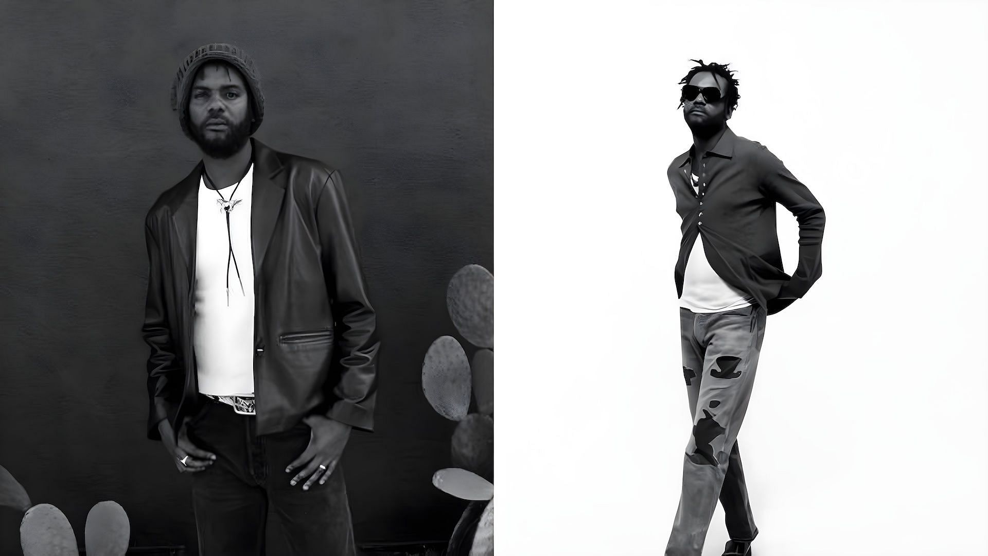 Two portraits of Gary Clark Jr. (Images via www.garyclarkjr.com)